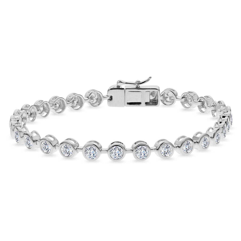 Round Diamond Bracelet-White