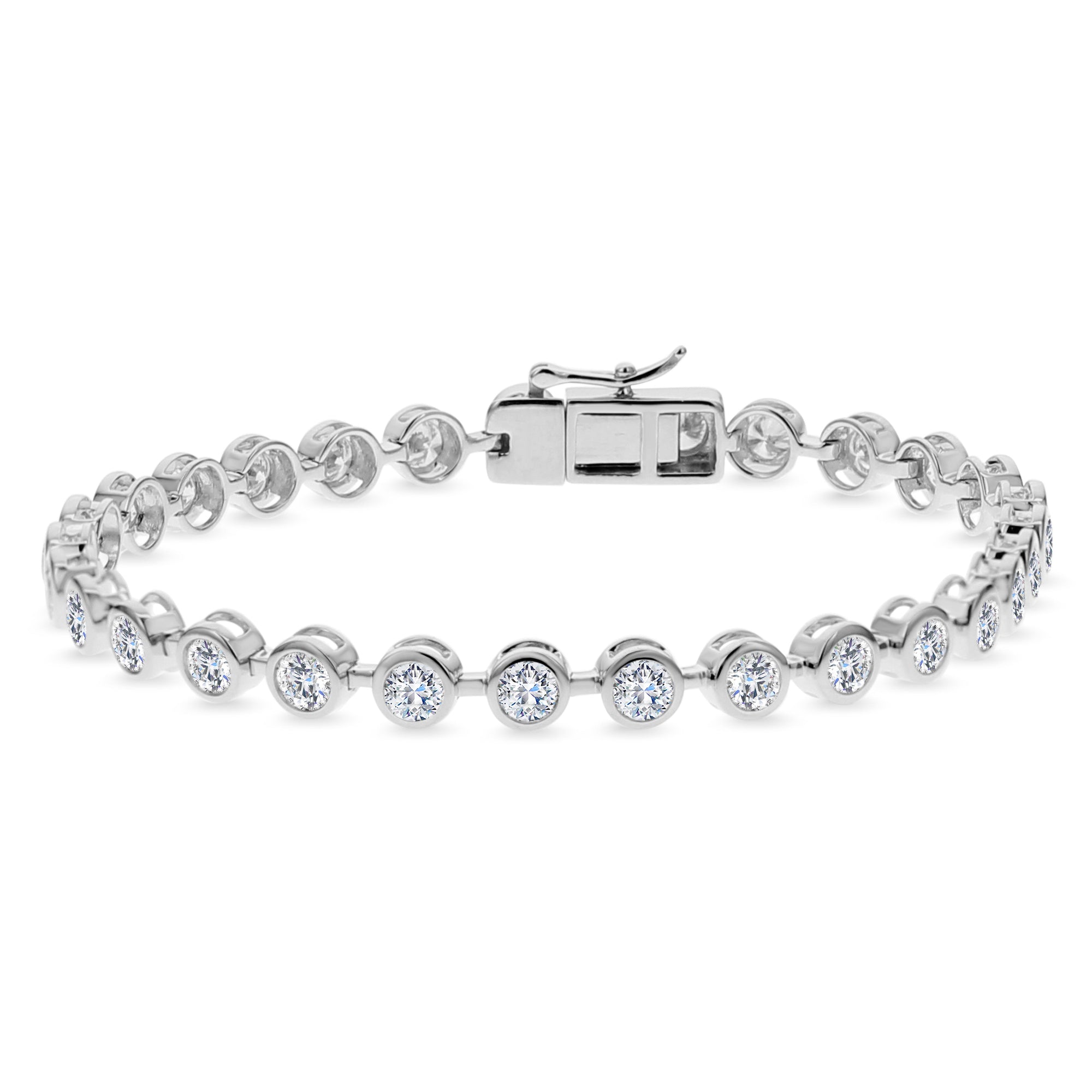 Round Diamond Bracelet-White