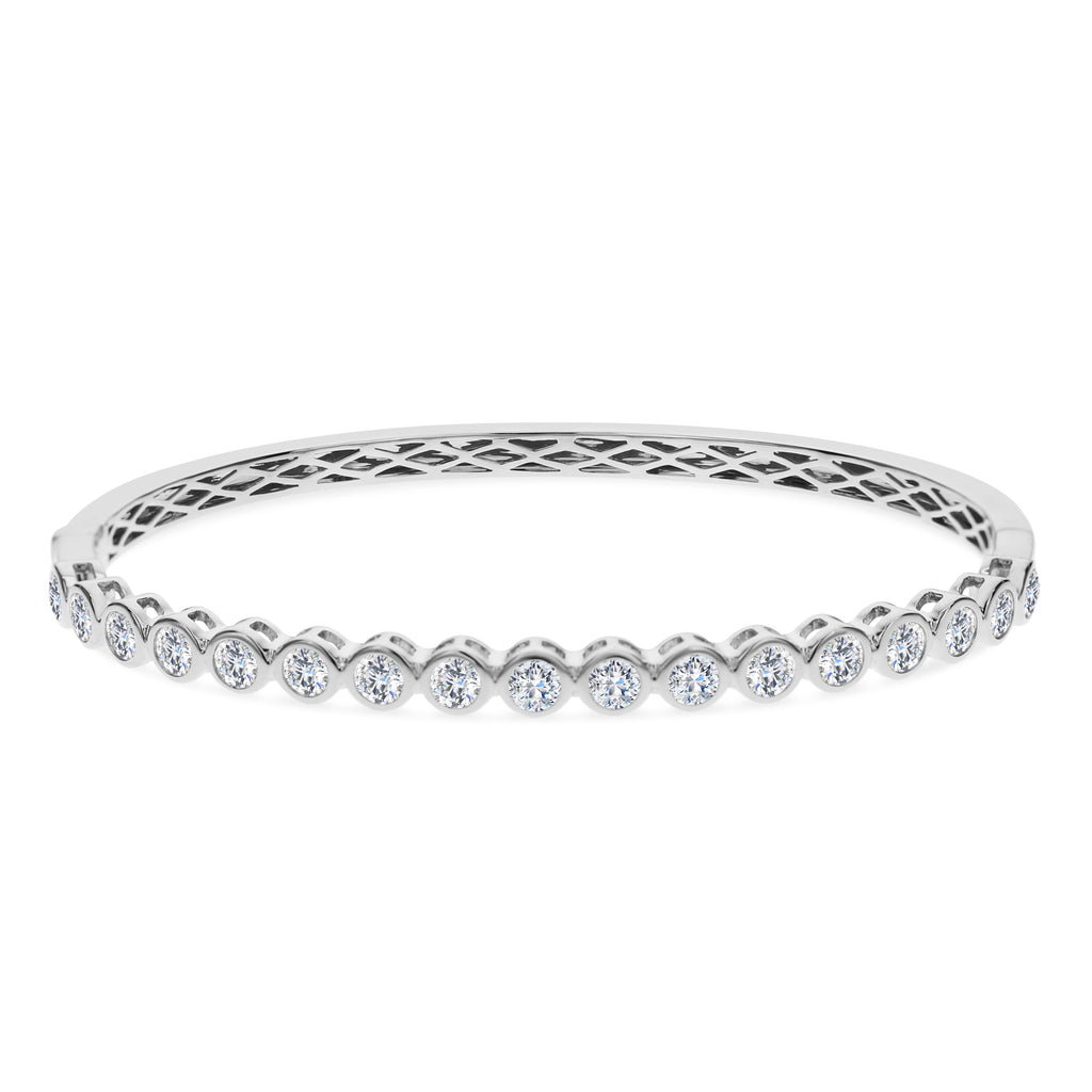Round Diamond Bracelet-White