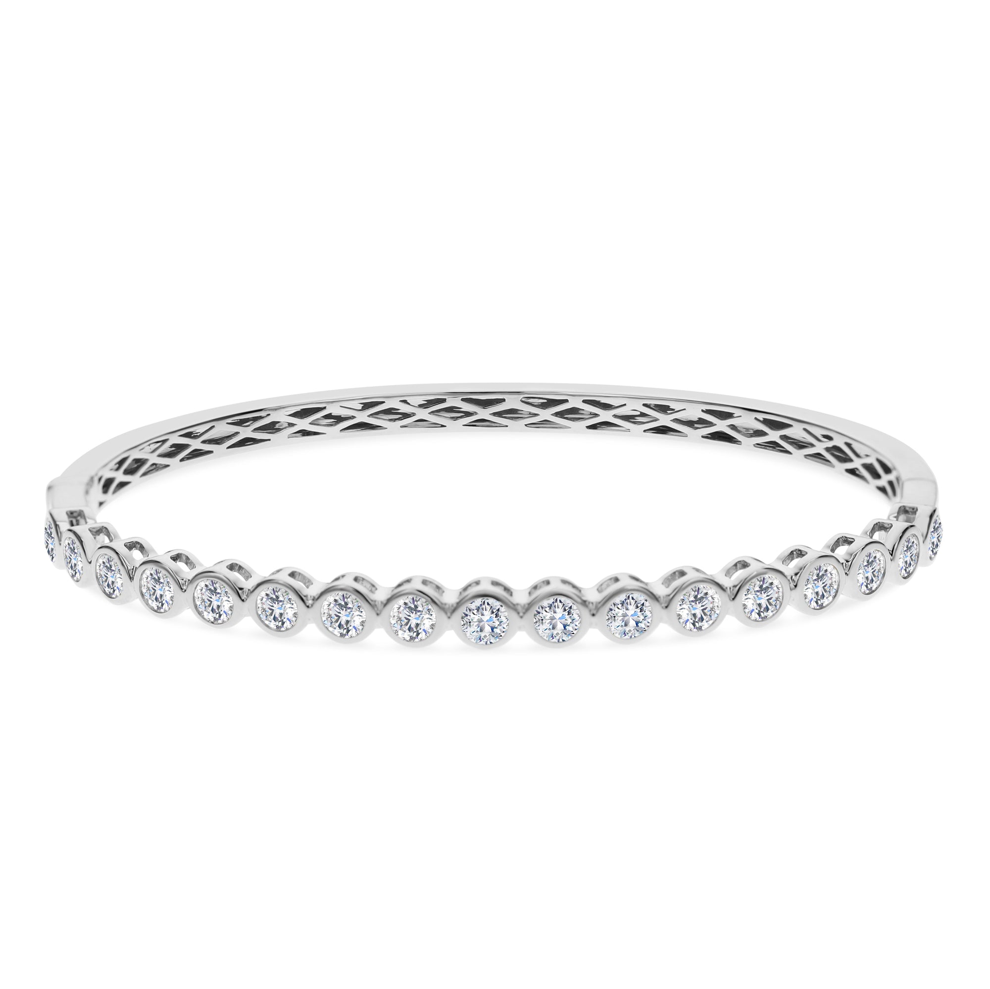 Round Diamond Bracelet-White