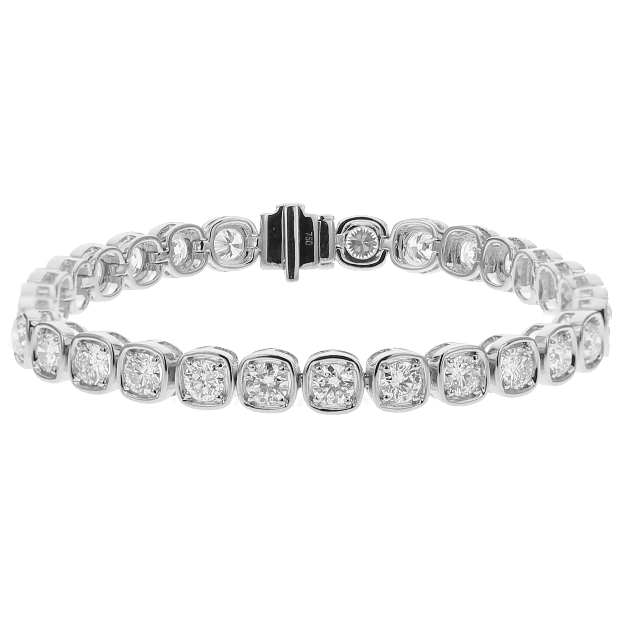 Round Diamond Bracelet-White