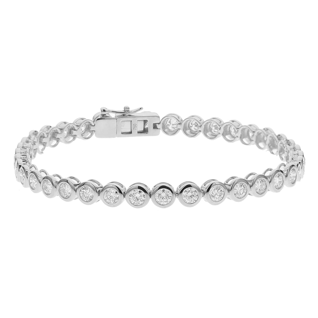 Round Diamond Bracelet-White