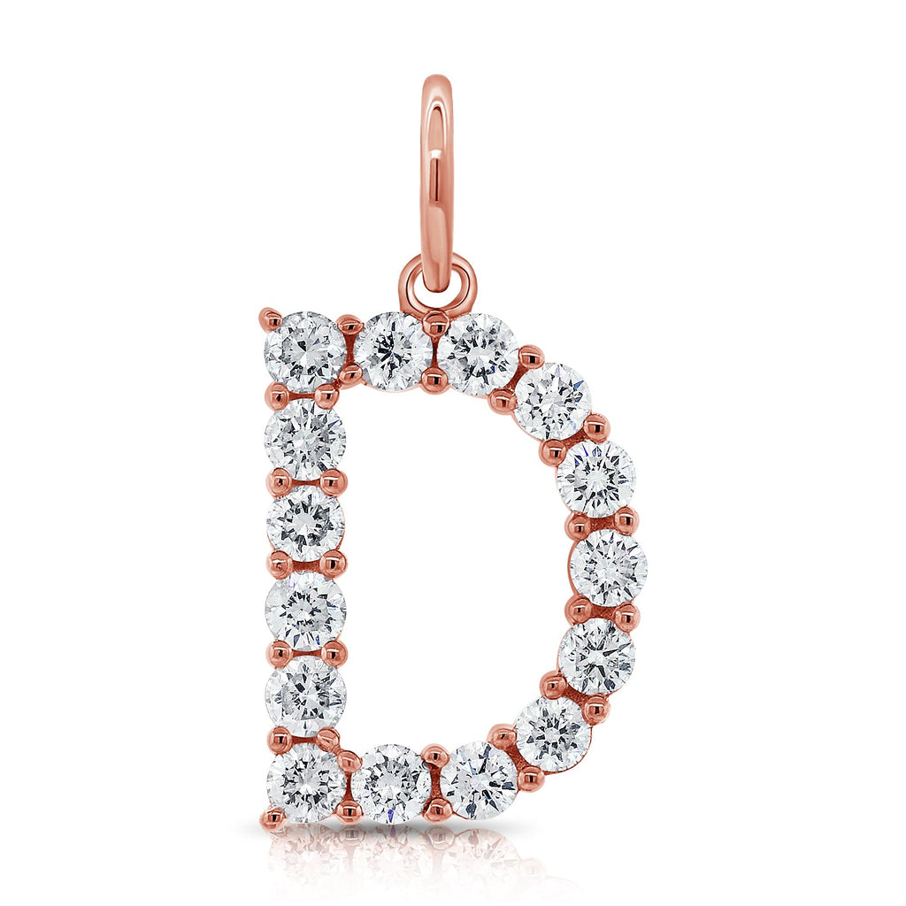 Personalized Diamond Initial Necklace, 14K