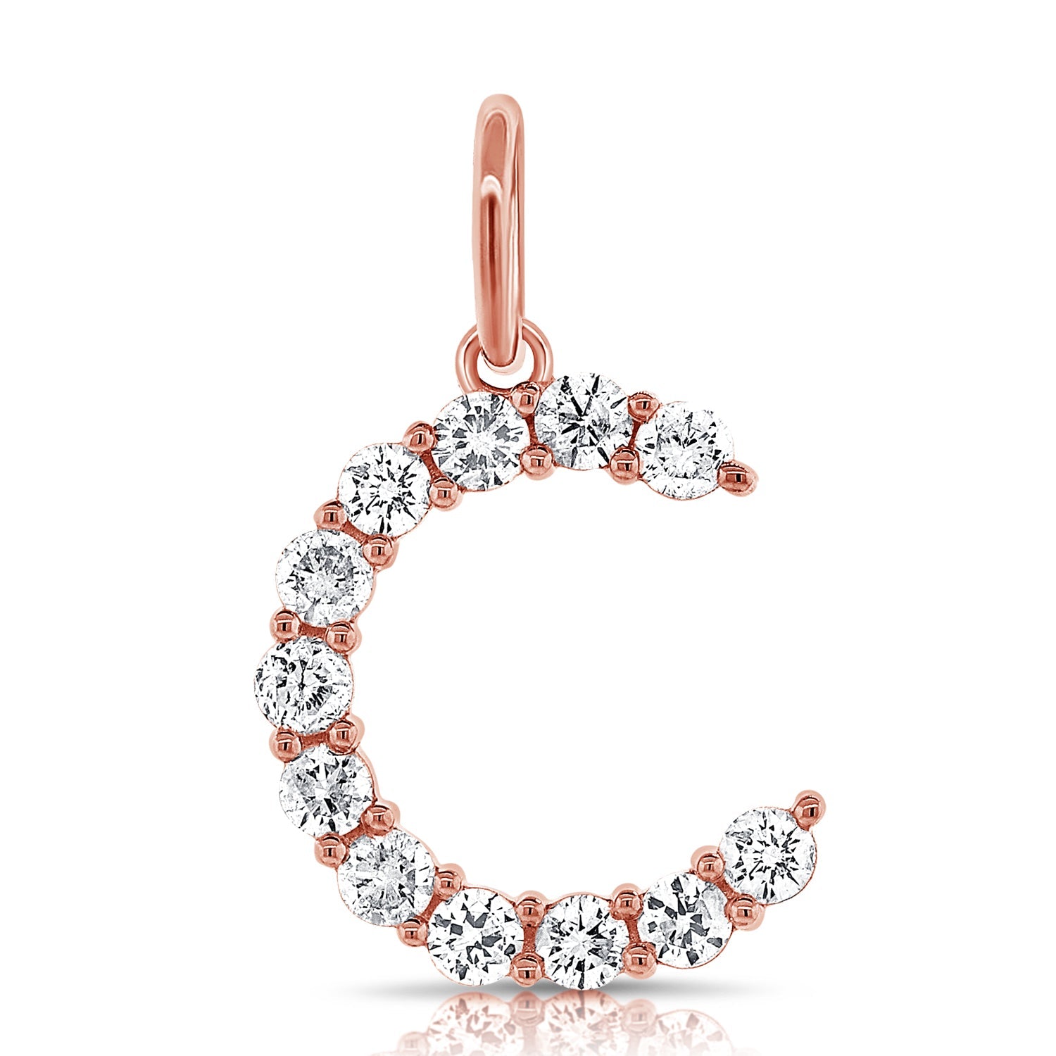 Personalized Diamond Initial Necklace, 14K