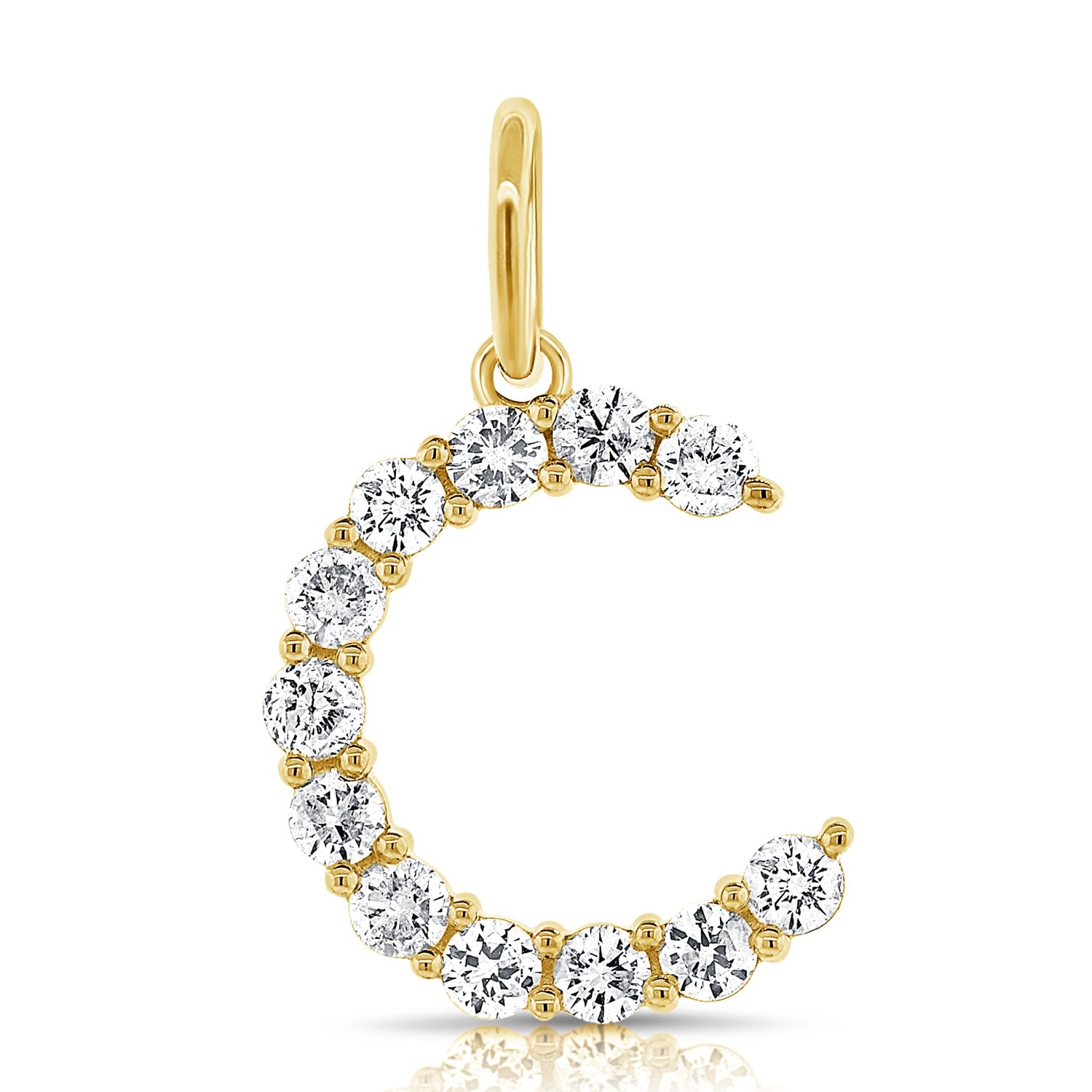 Personalized Diamond Initial Necklace, 14K