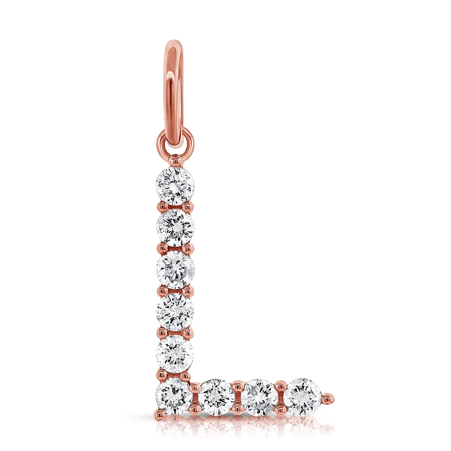 Personalized Diamond Initial Necklace, 14K