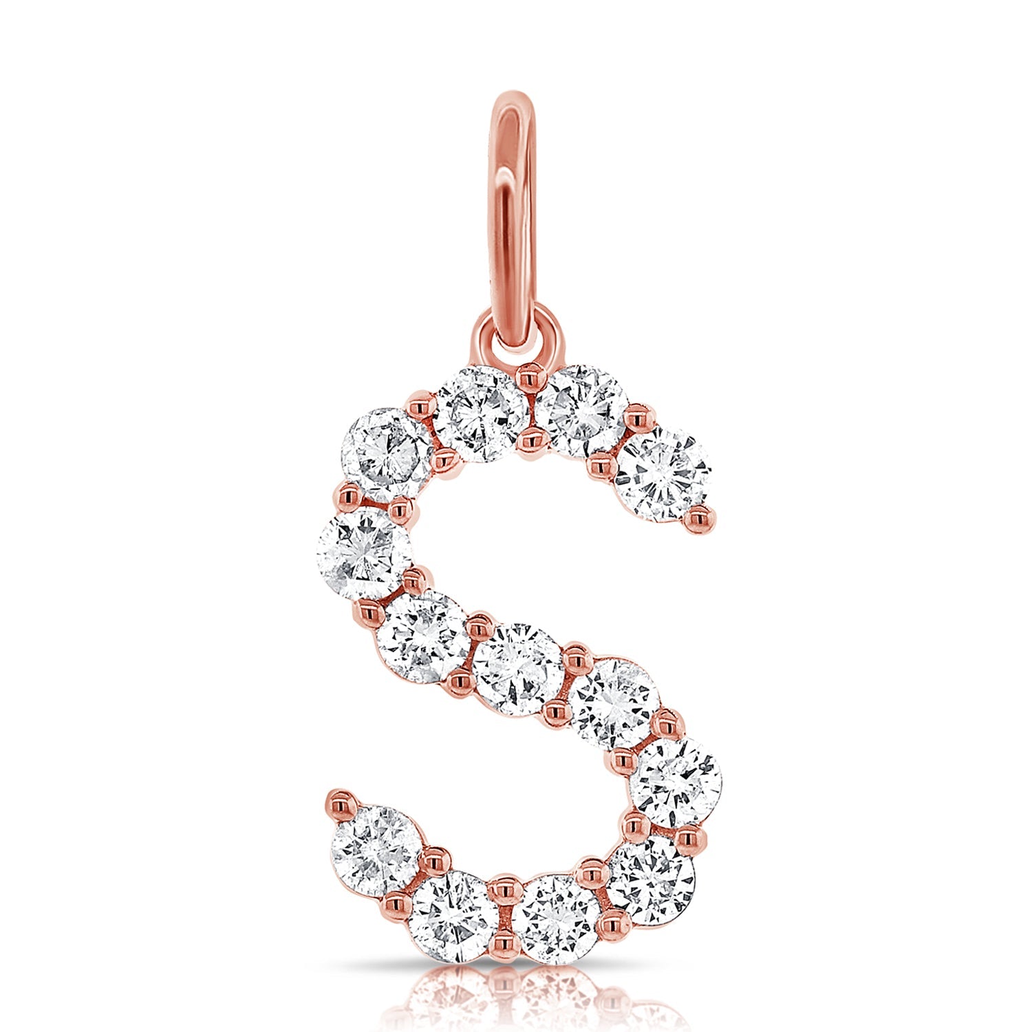 Personalized Diamond Initial Necklace, 14K