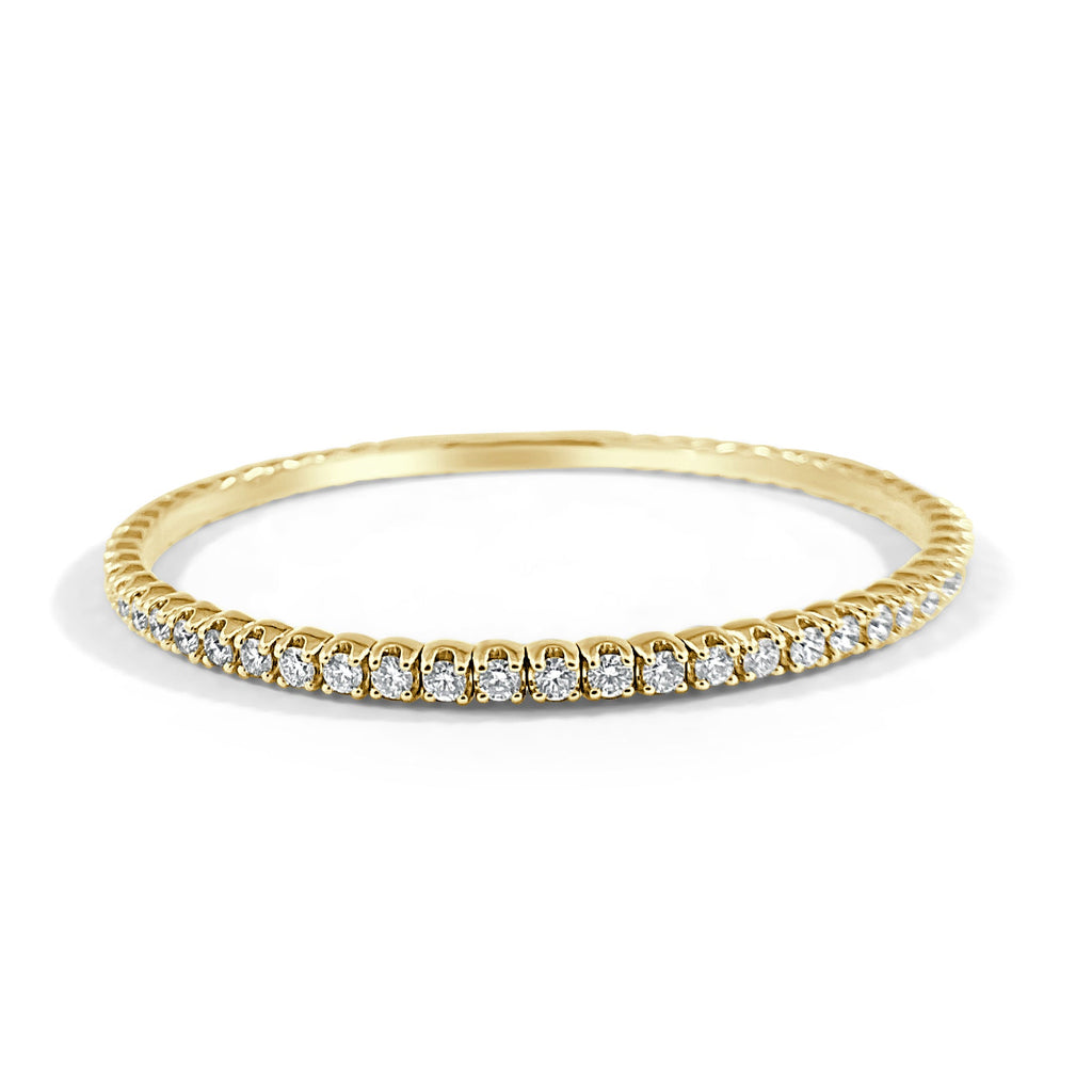 14K Gold Diamond Flexible Bracelet - Yellow