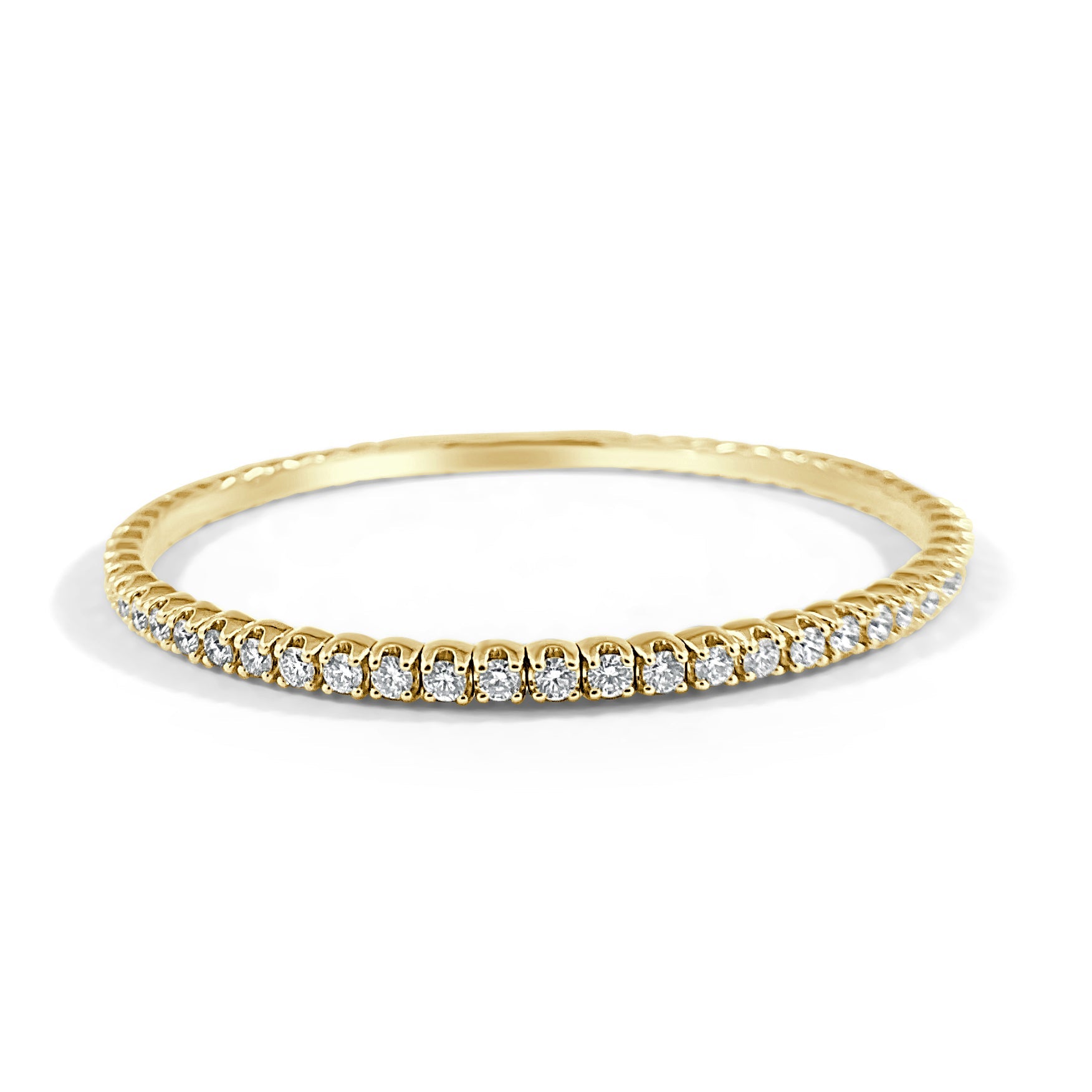 14K Gold Diamond Flexible Bracelet - Yellow