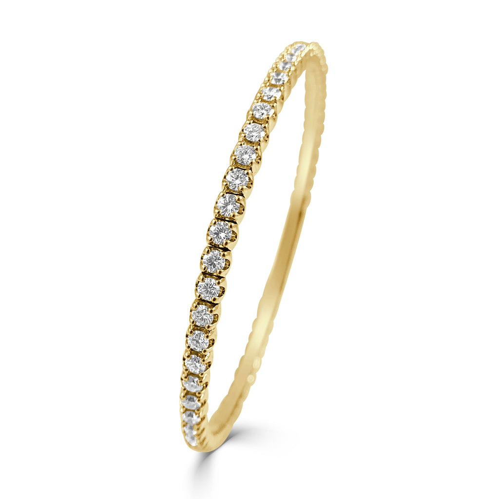 14K Gold Diamond Flexible Bracelet - Yellow