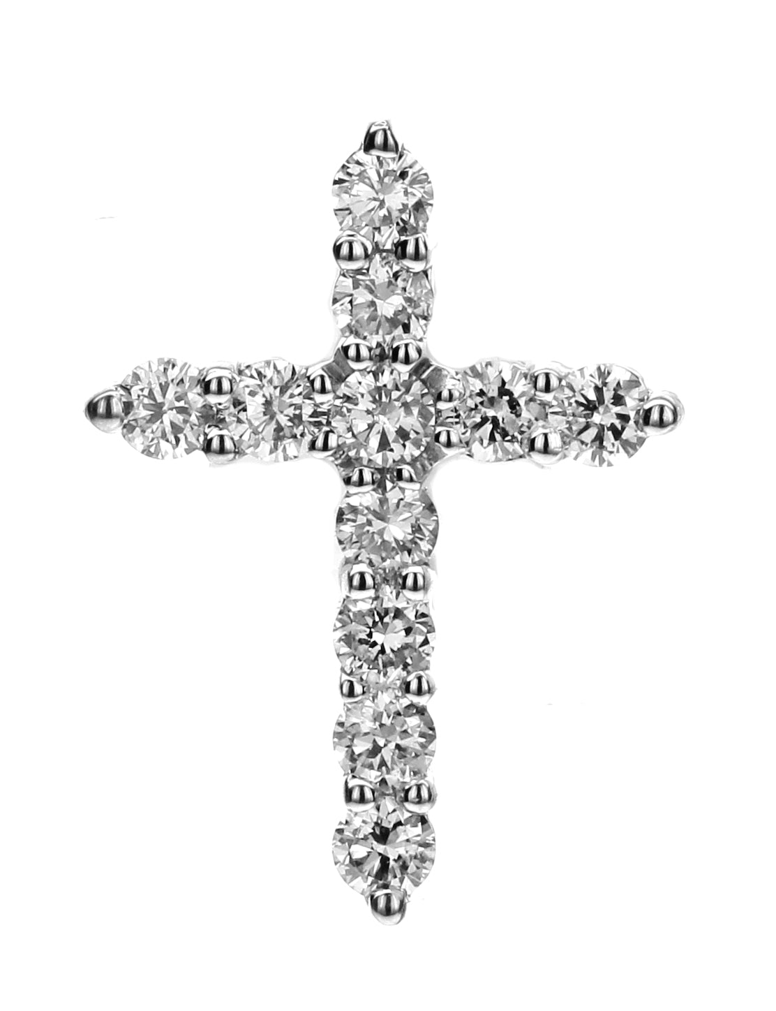 Round Diamond Charm-White