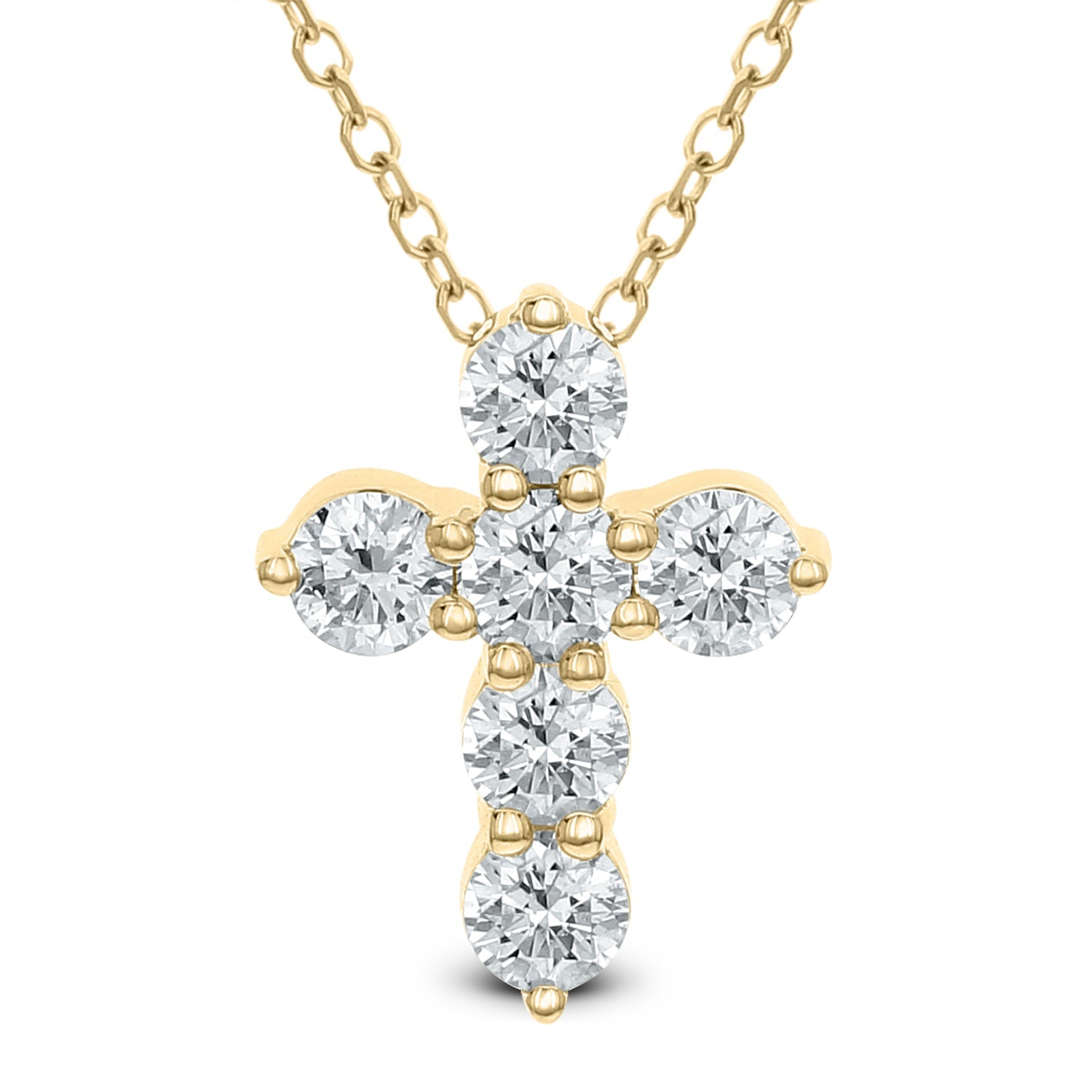 Round Diamond Charm-Yellow