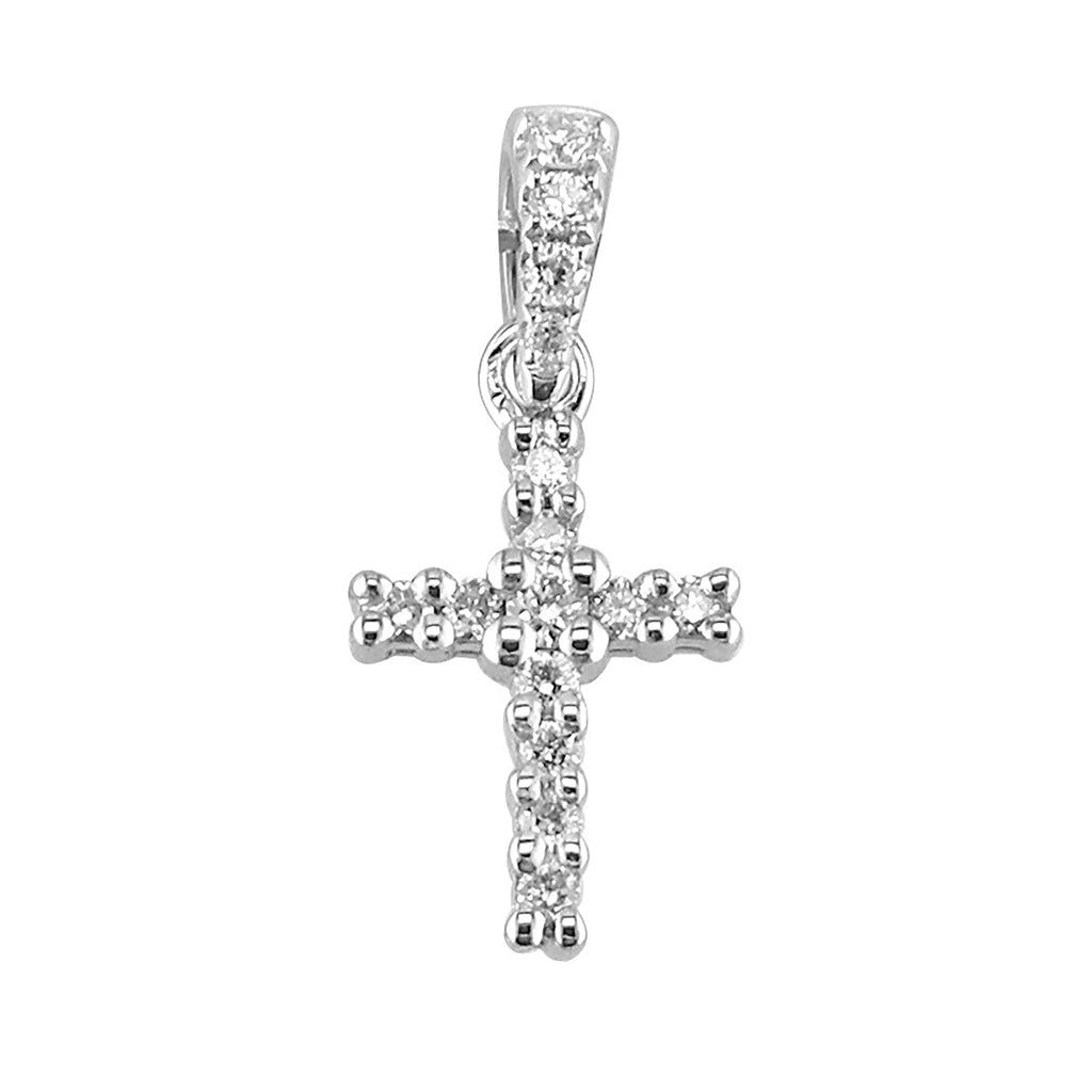 Round Diamond Charm-White