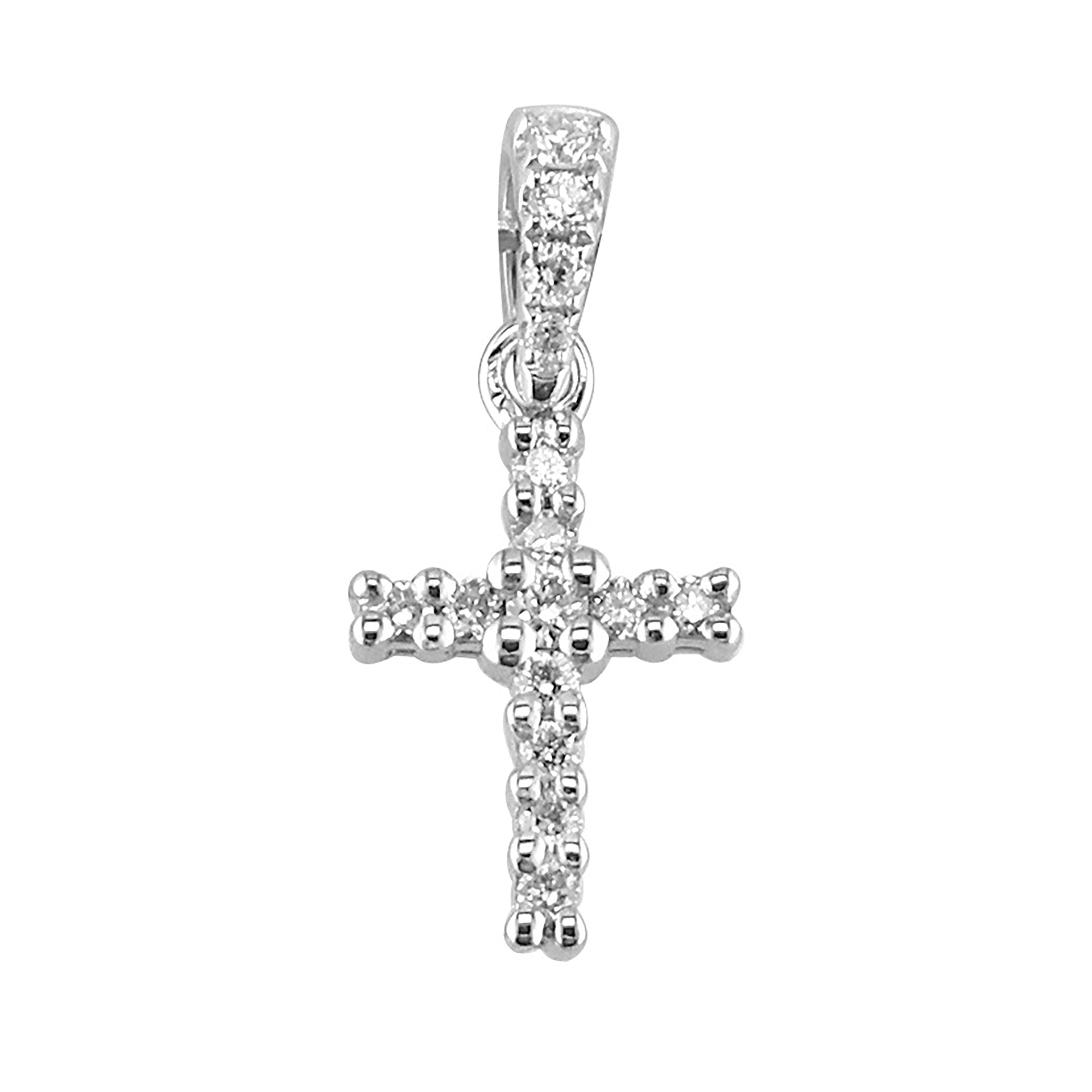 Round Diamond Charm-White