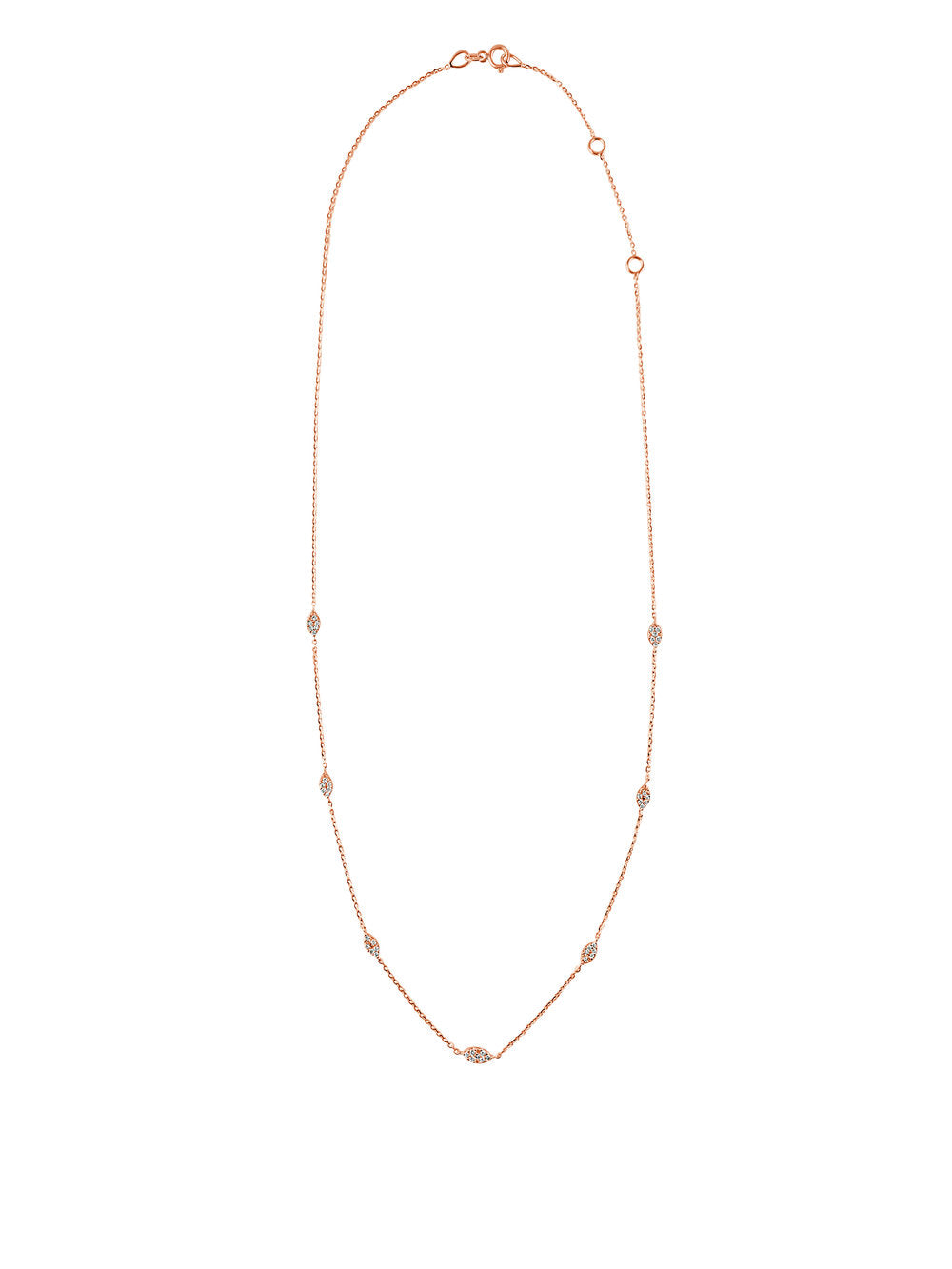 14k Gold & Diamond Station Necklace
