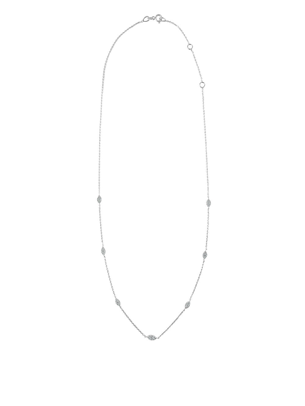 14k Gold & Diamond Station Necklace