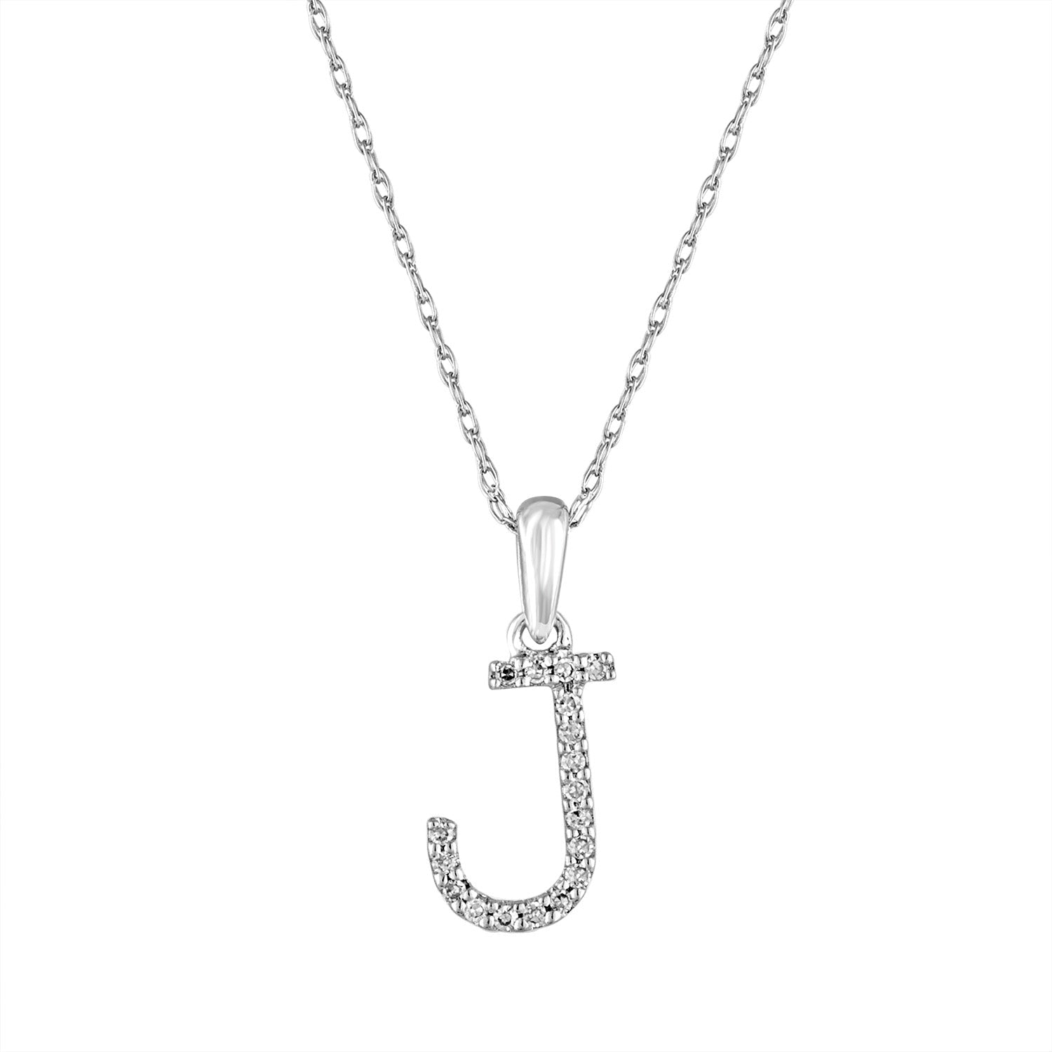 Diamond Initial Pendant Necklace, 14K