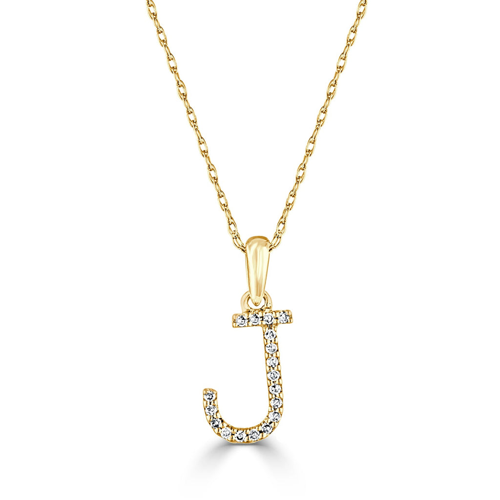 Diamond Initial Pendant Necklace, 14K