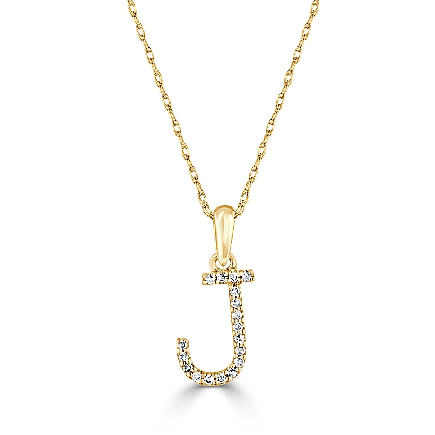 Diamond Initial Pendant Necklace, 14K