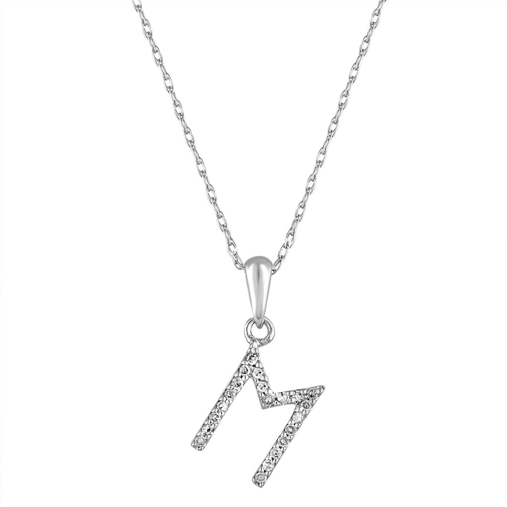 Diamond Initial Pendant Necklace, 14K