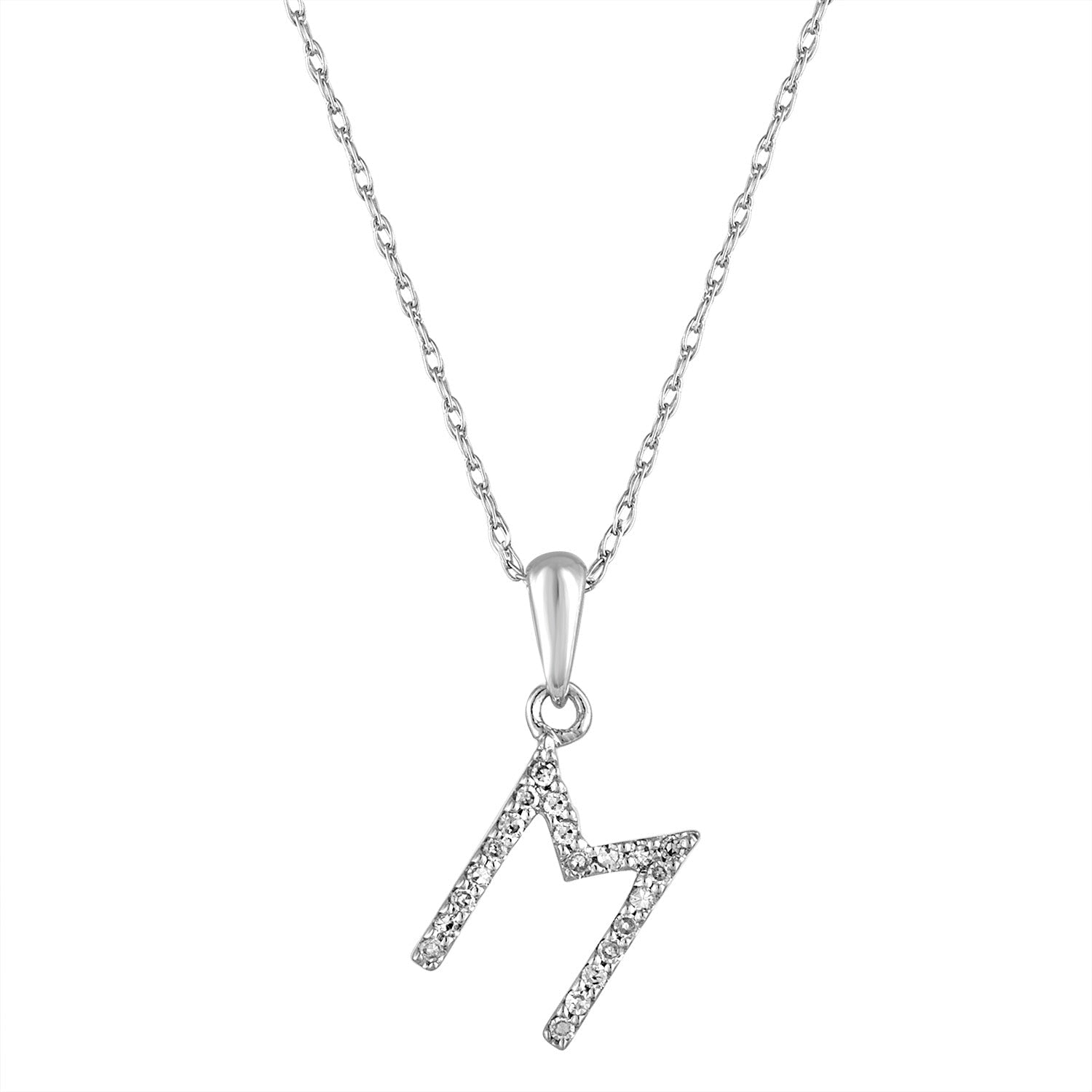 Diamond Initial Pendant Necklace, 14K