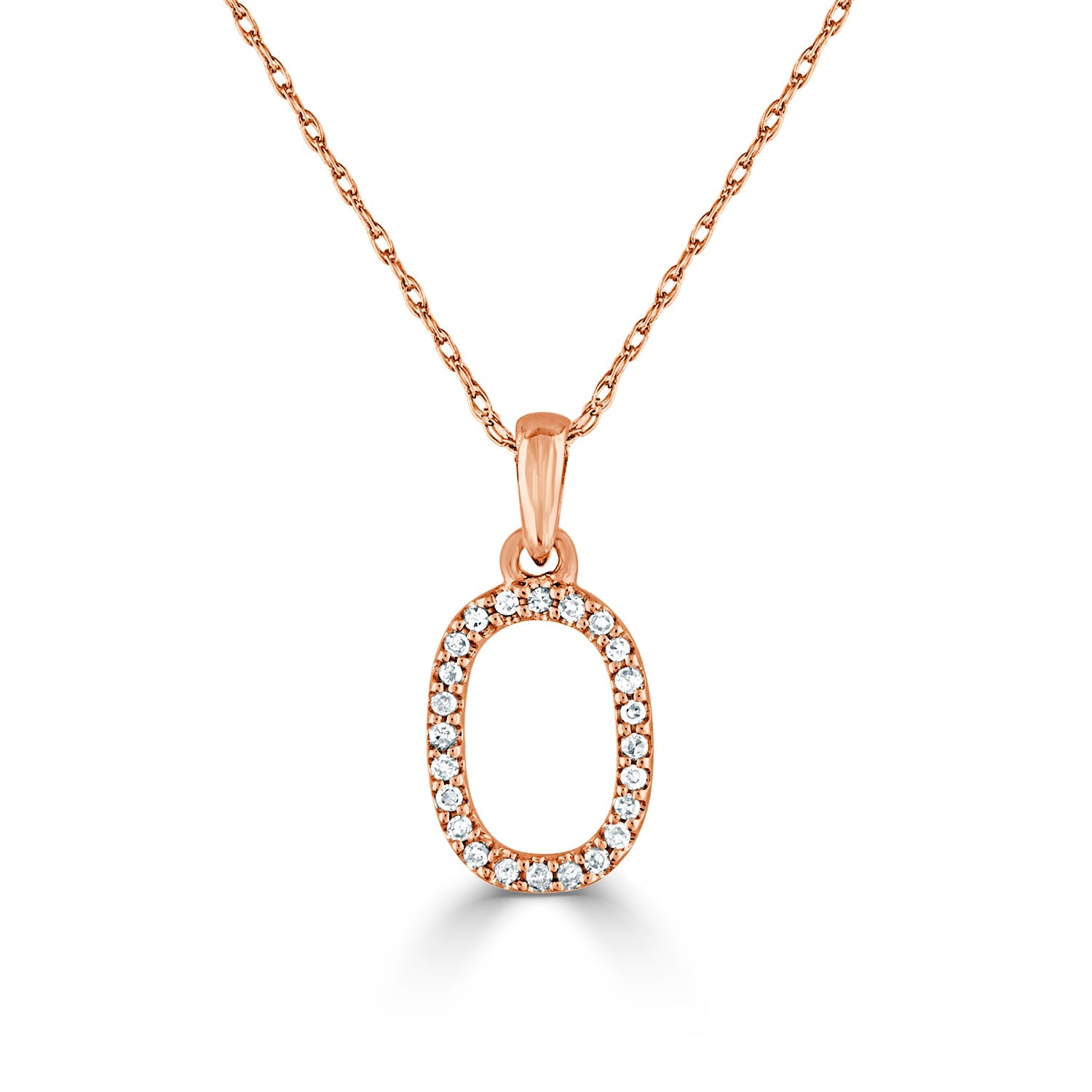 Diamond Initial Pendant Necklace, 14K