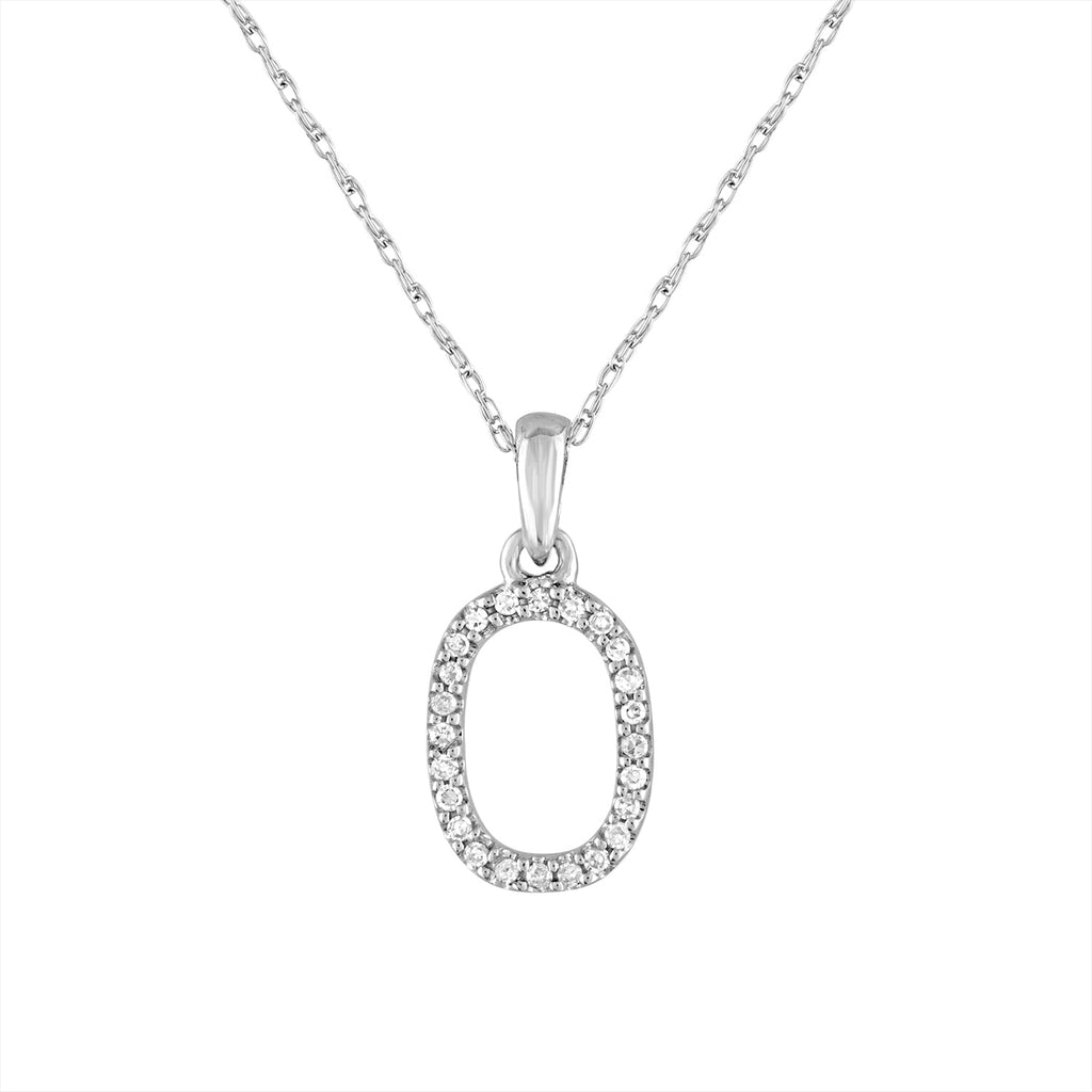 Diamond Initial Pendant Necklace, 14K
