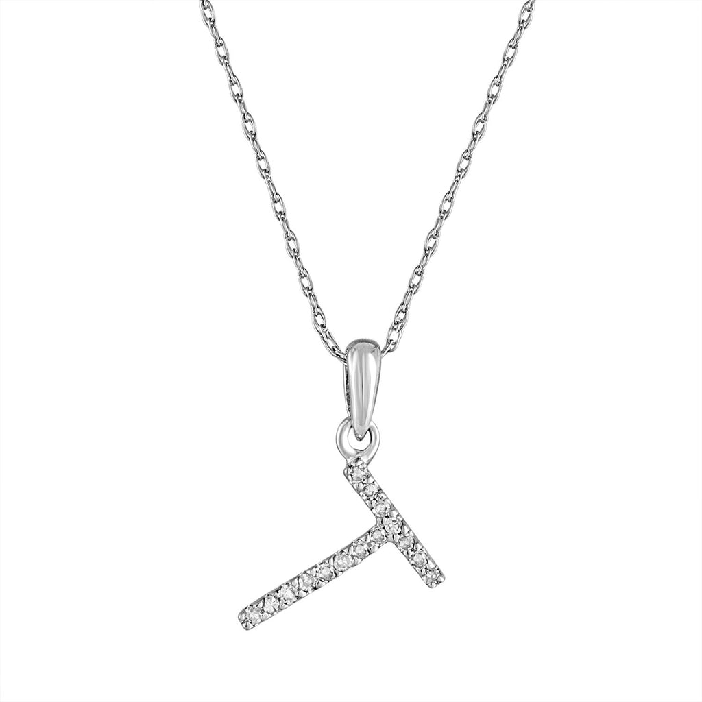 Diamond Initial Pendant Necklace, 14K
