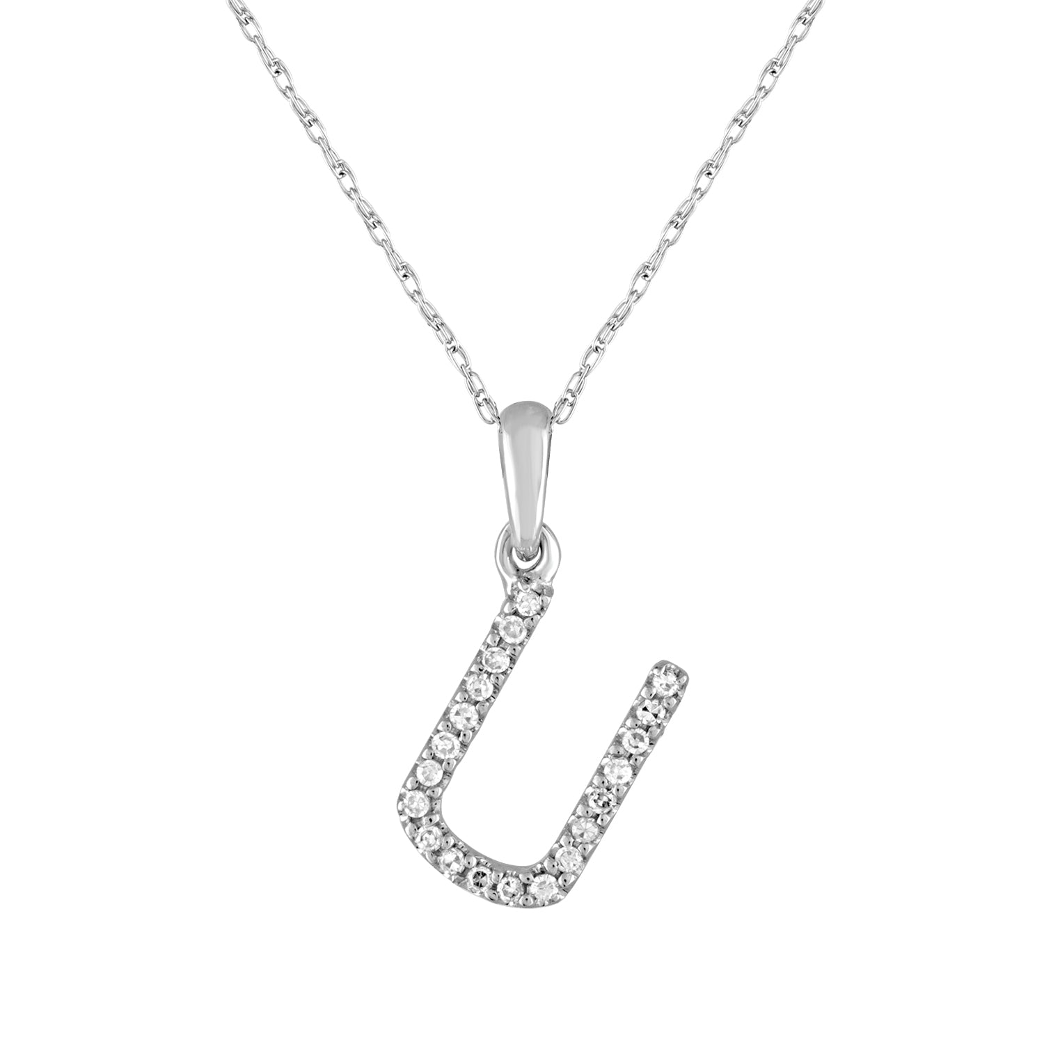 Diamond Initial Pendant Necklace, 14K