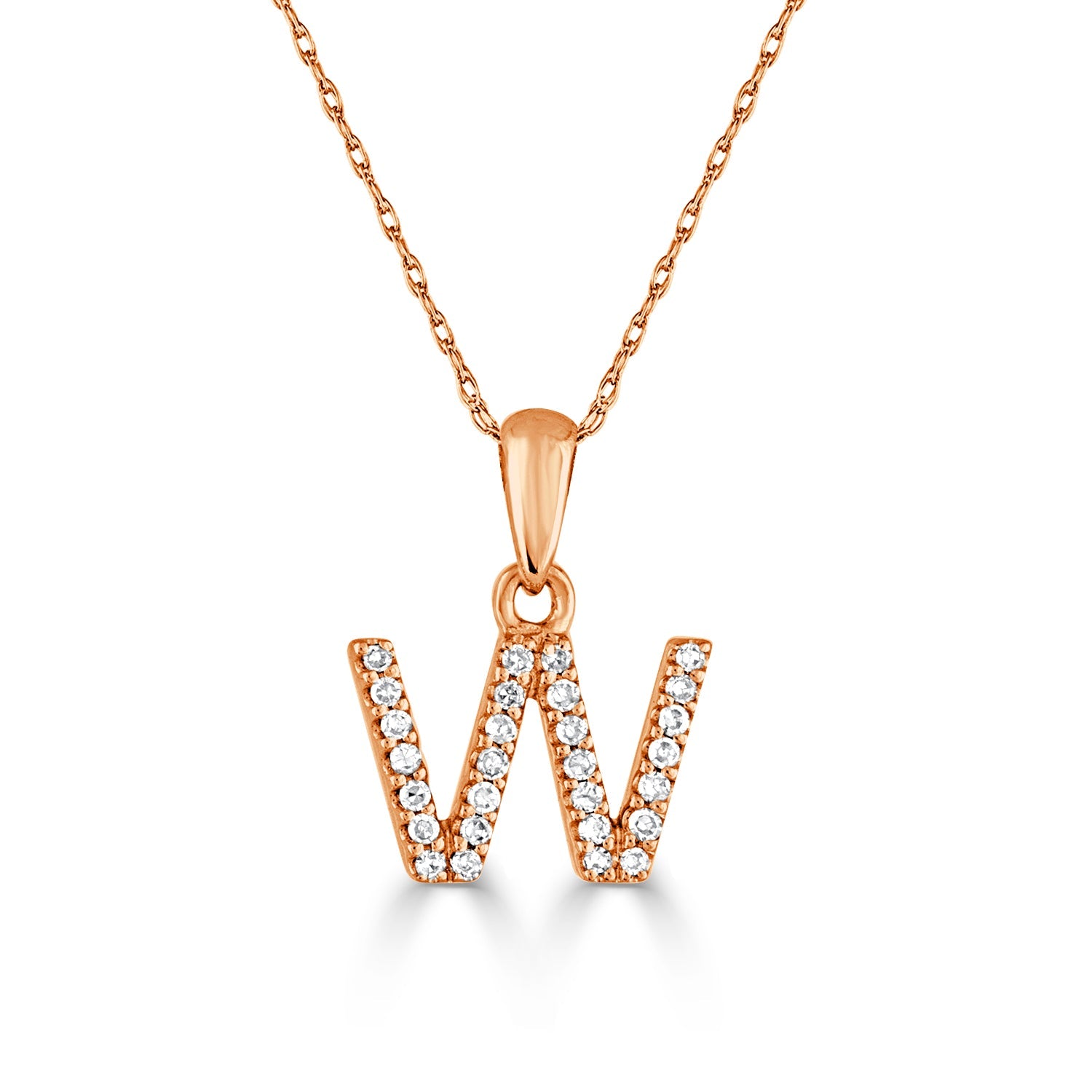 Diamond Initial Pendant Necklace, 14K