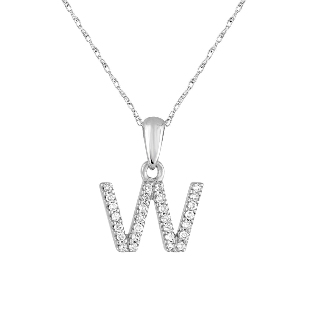 Diamond Initial Pendant Necklace, 14K
