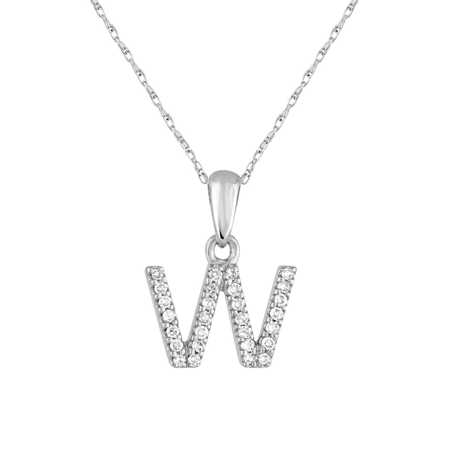 Diamond Initial Pendant Necklace, 14K
