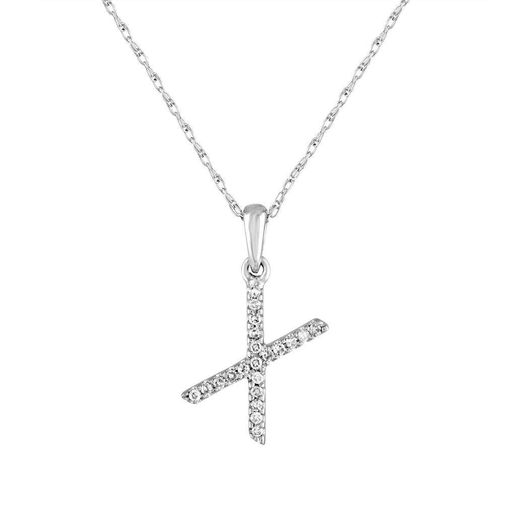 Diamond Initial Pendant Necklace, 14K