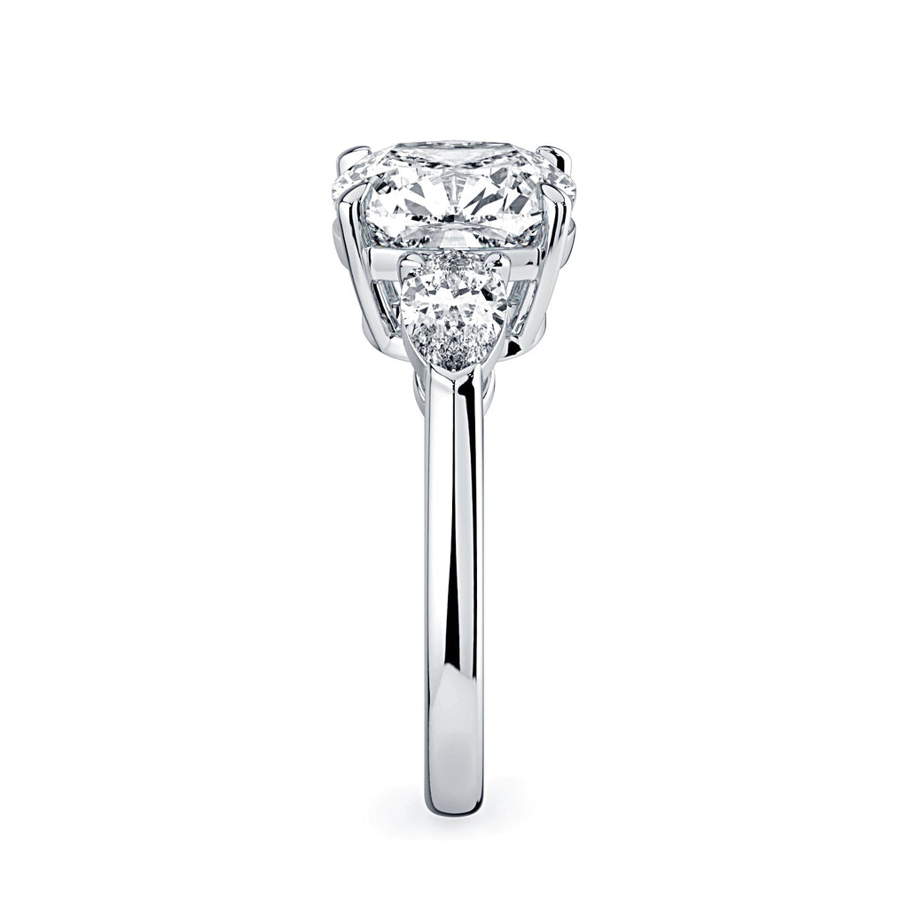 Cushion Cut Diamond Engagement Ring, 18K