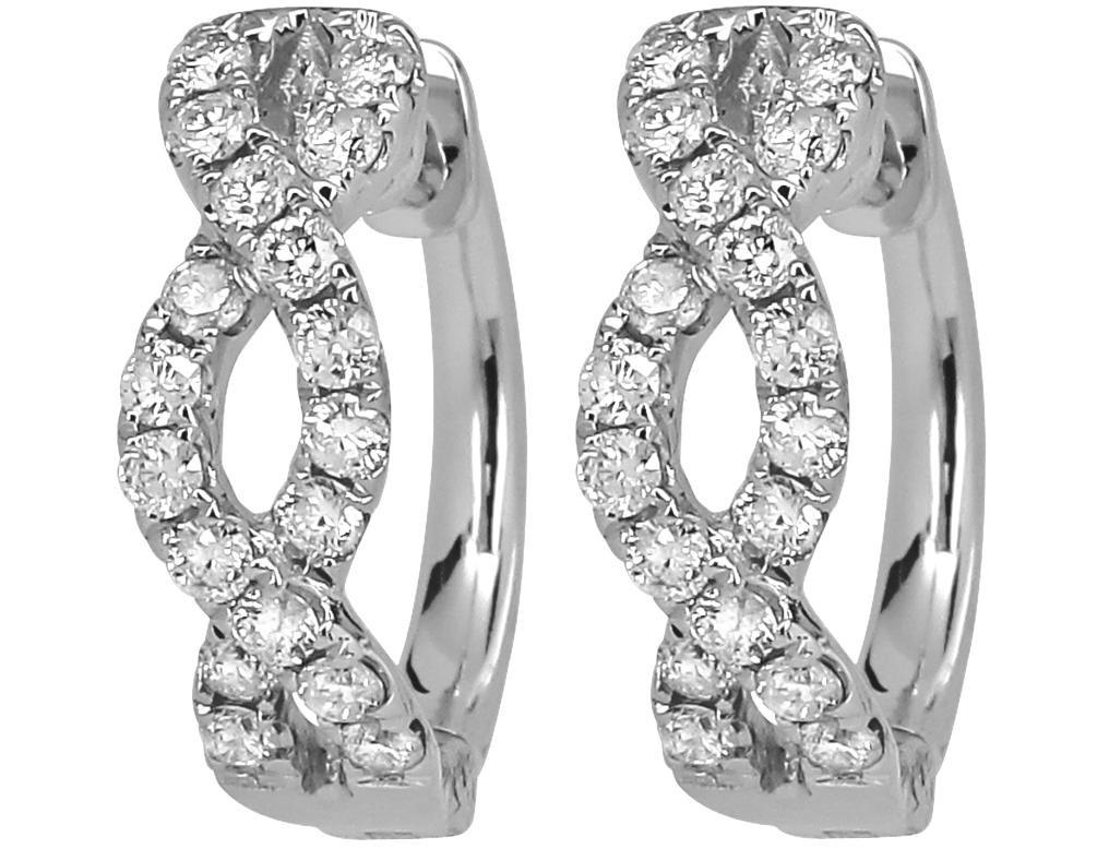 Diamond Huggie Earrings, 18K