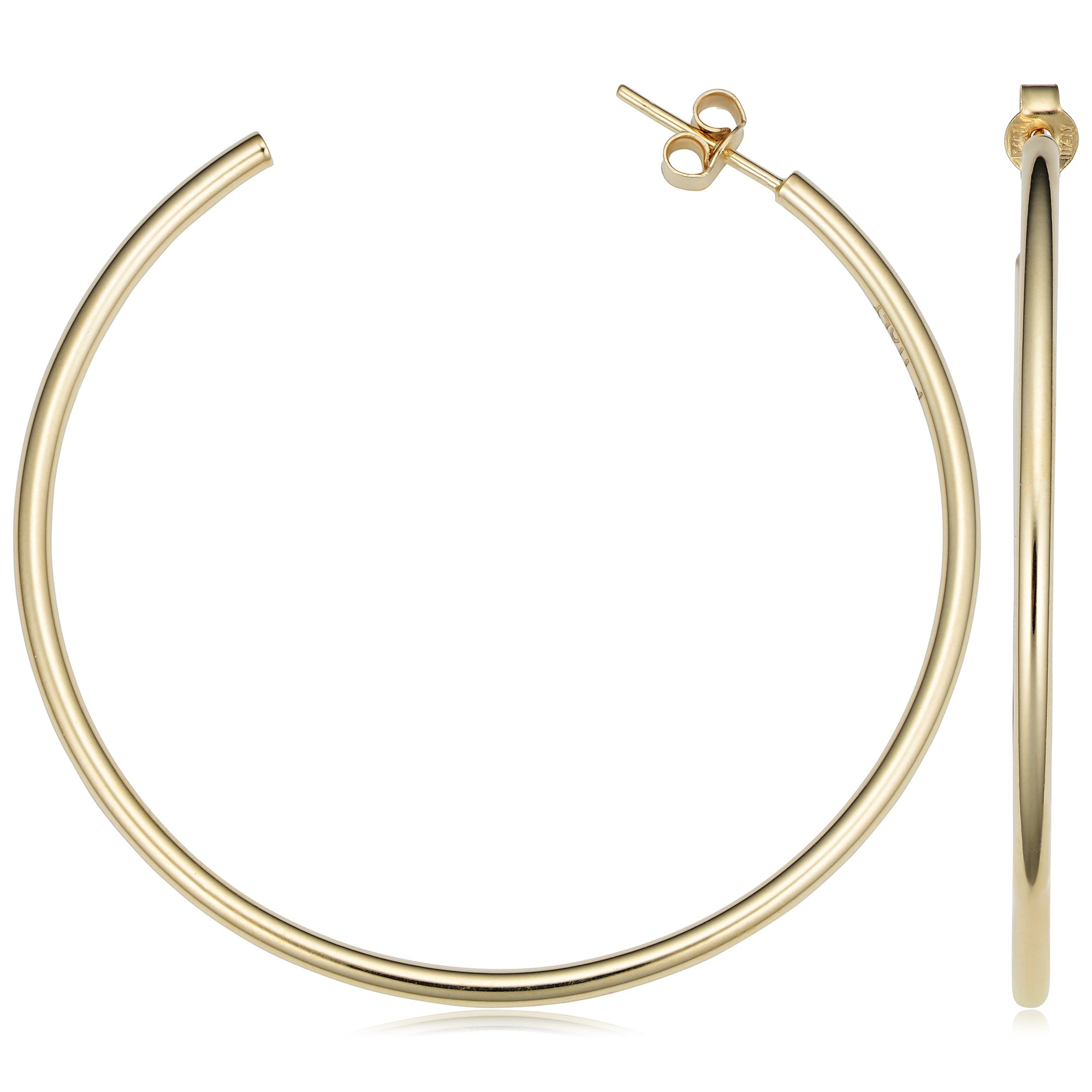 14K Gold Open Hoop Earrings