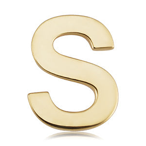 14K Gold Initial Single Stud Earring - S