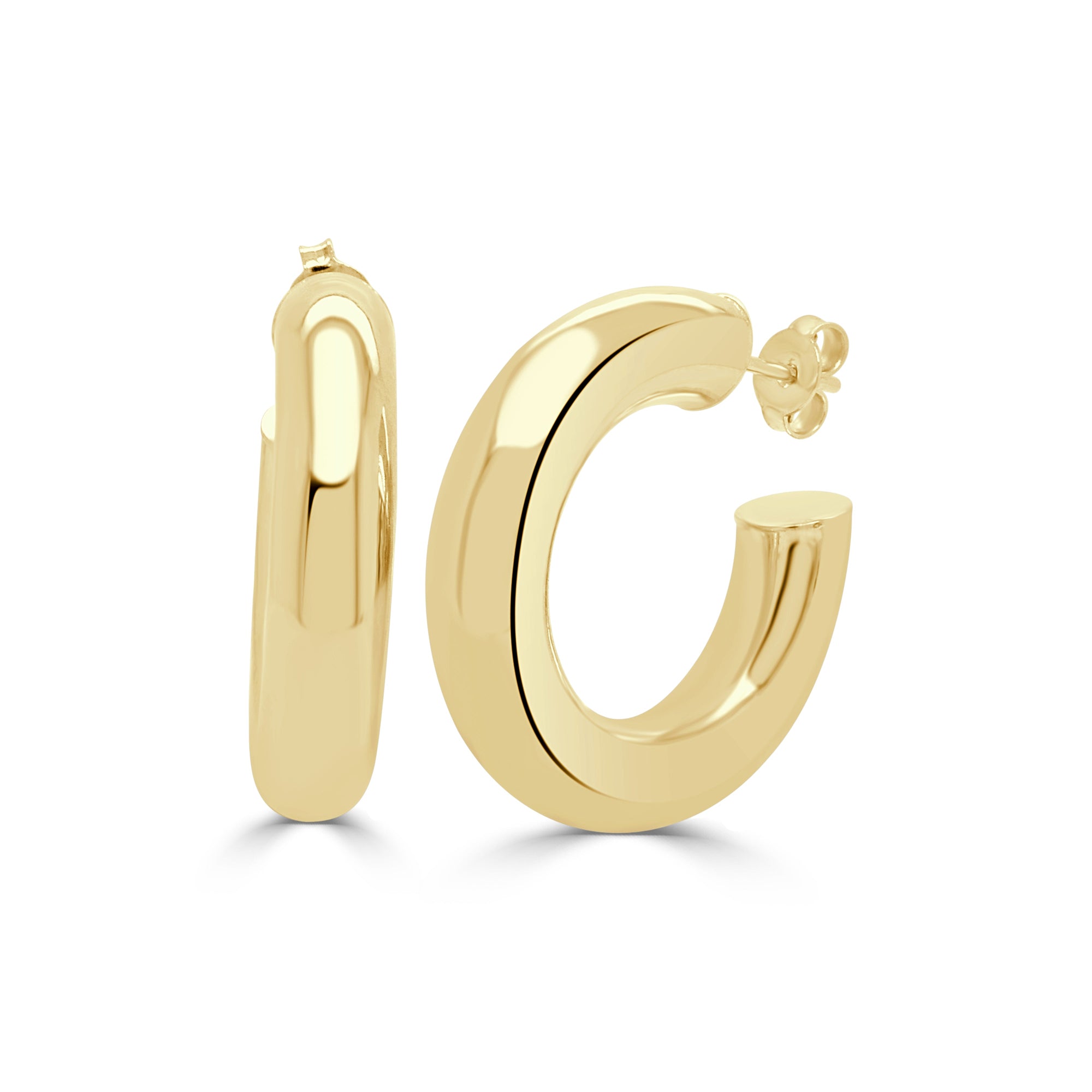 14K Gold Classic Hoop Earrings