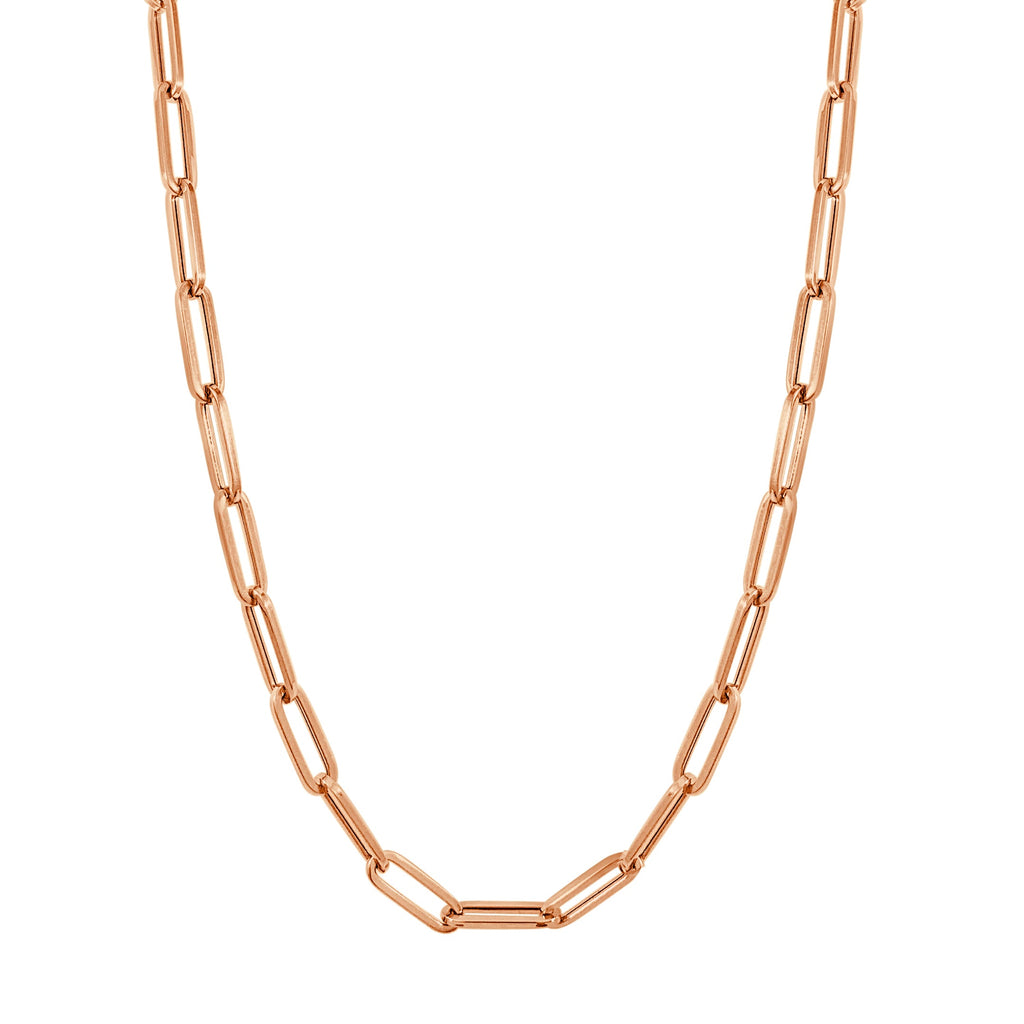 14K Gold Large Link Chain Necklace - Rose