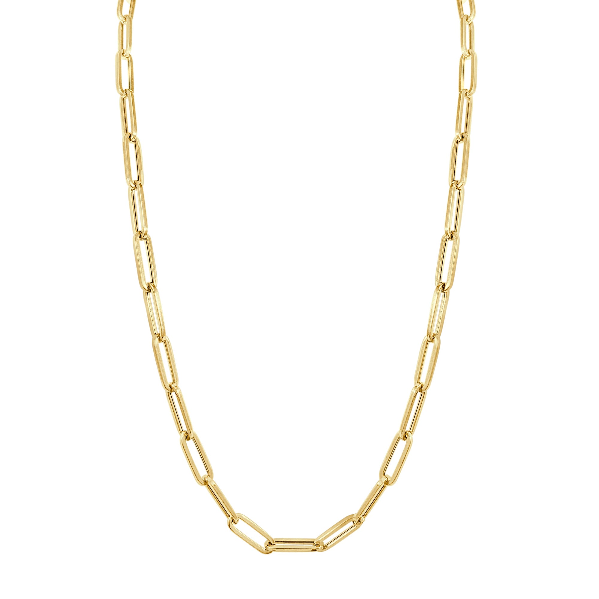 14K Gold Large Link Chain Necklace - Yellow