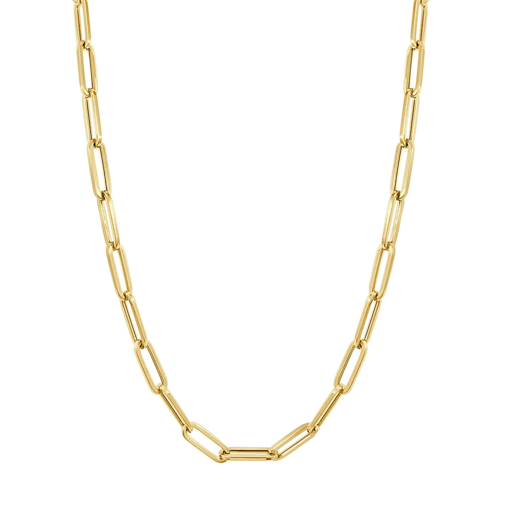 14K Gold Large Link Chain Necklace - Yellow
