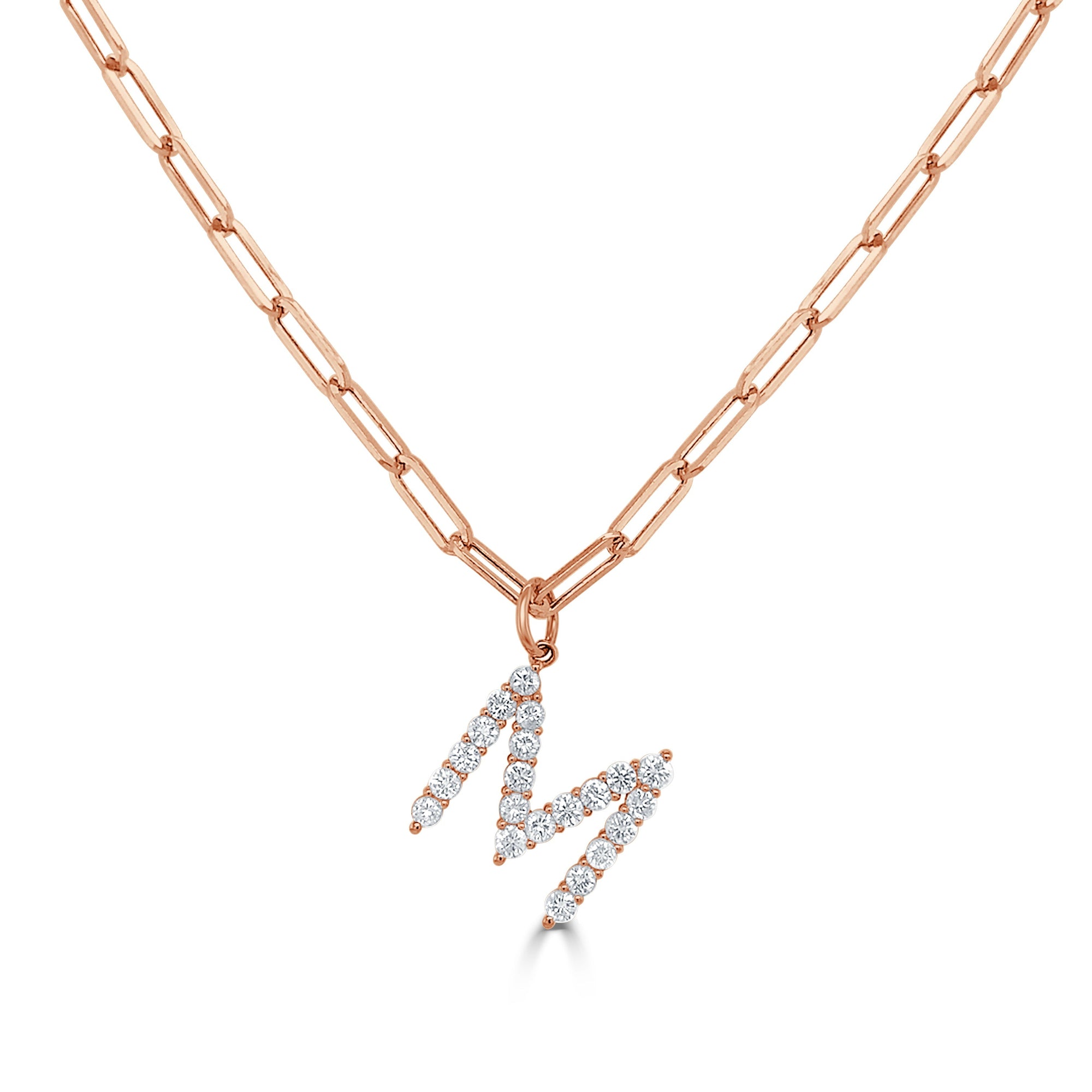 Personalized Diamond Initial Necklace, 14K