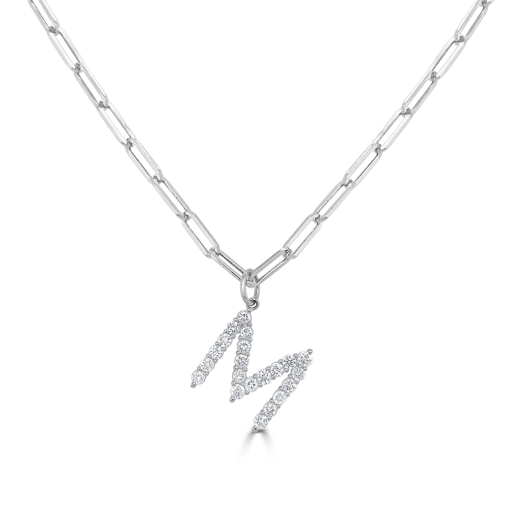 Personalized Diamond Initial Necklace, 14K