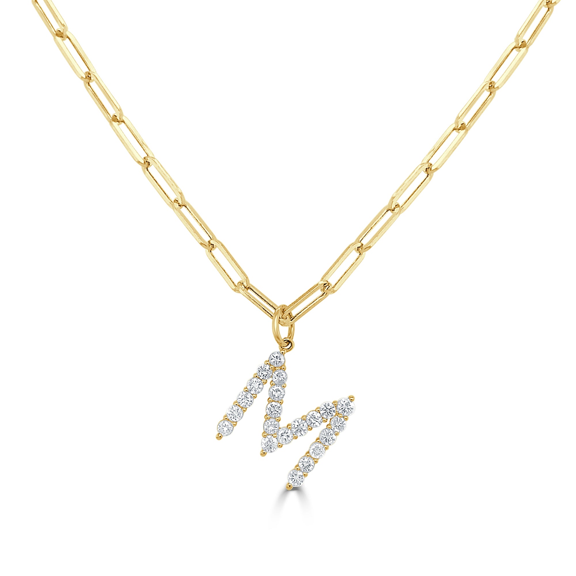 Personalized Diamond Initial Necklace, 14K