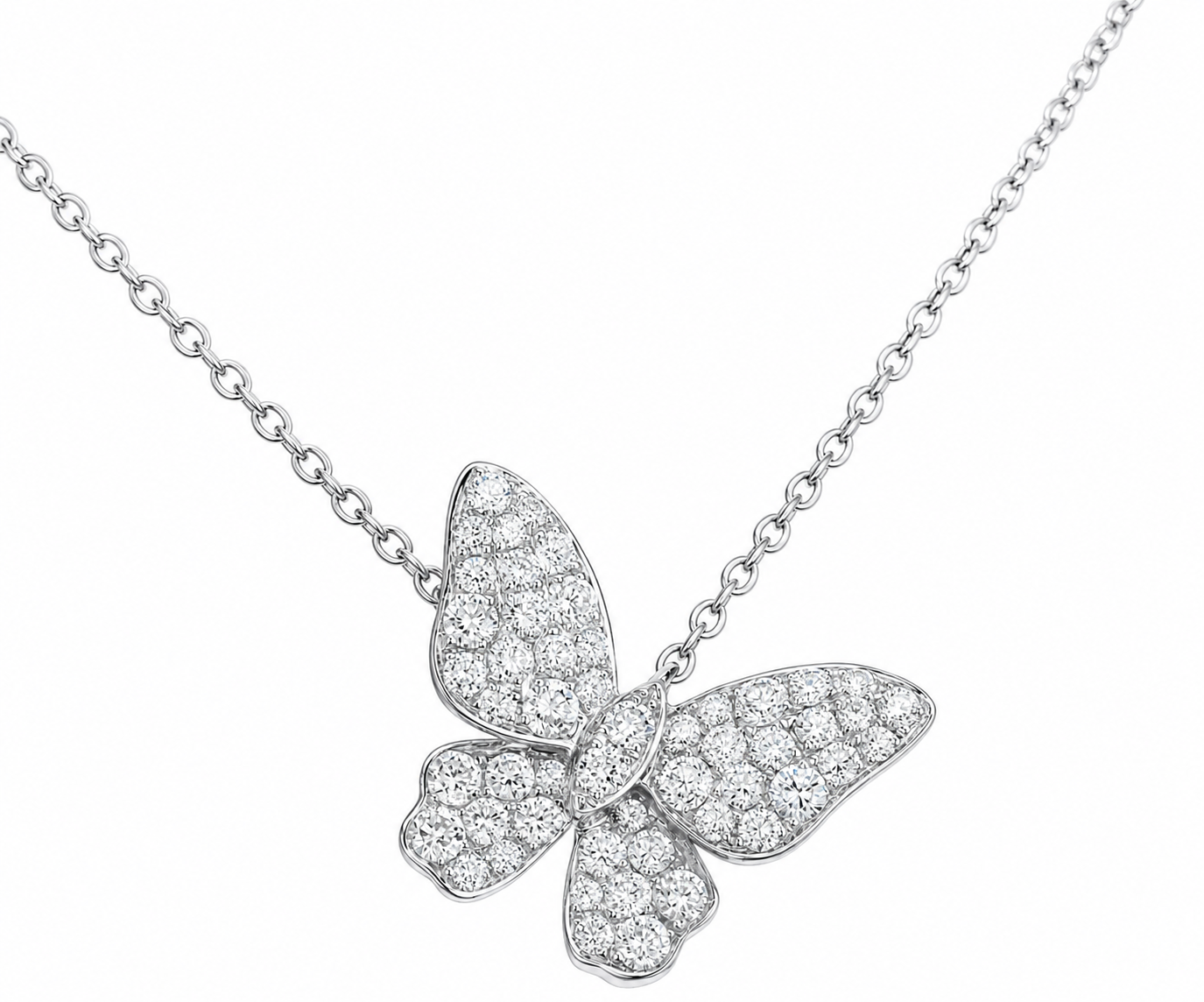 Butterfly Diamond Necklace, 18K
