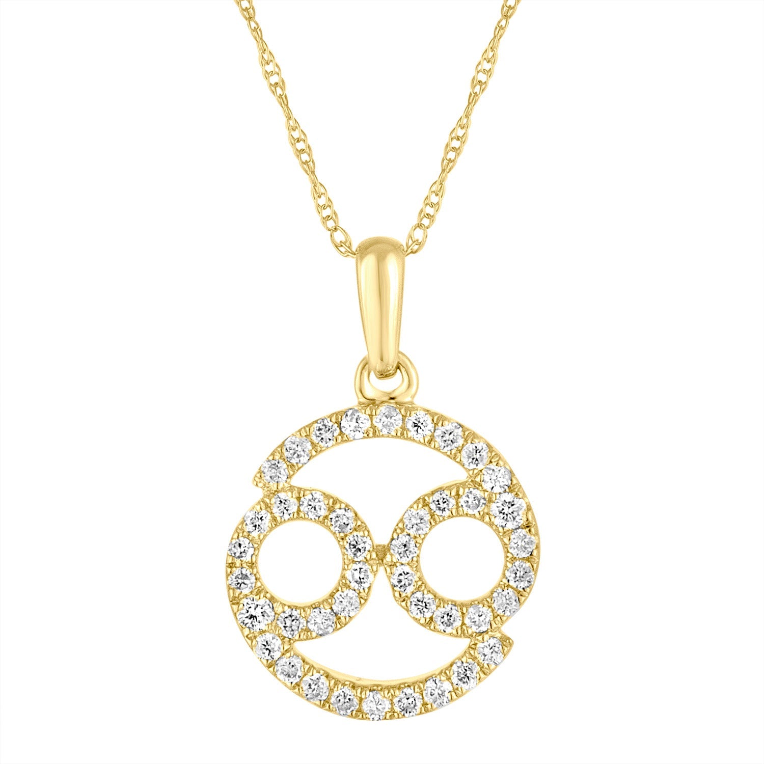 14K Gold Diamond Zodiac Necklace