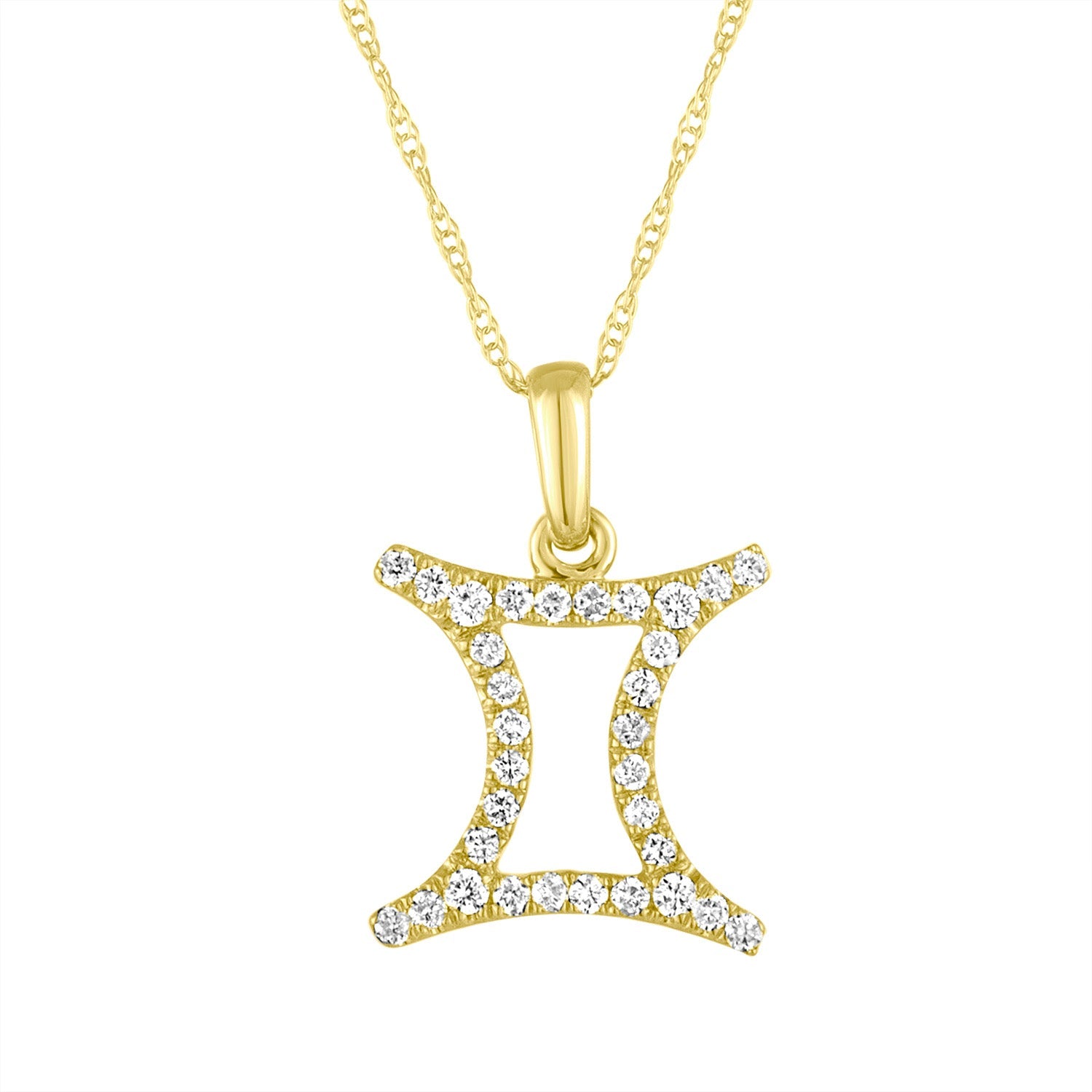 14K Gold Diamond Zodiac Necklace