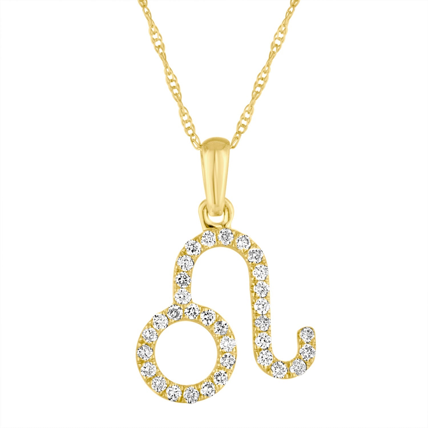 14K Gold Diamond Zodiac Necklace