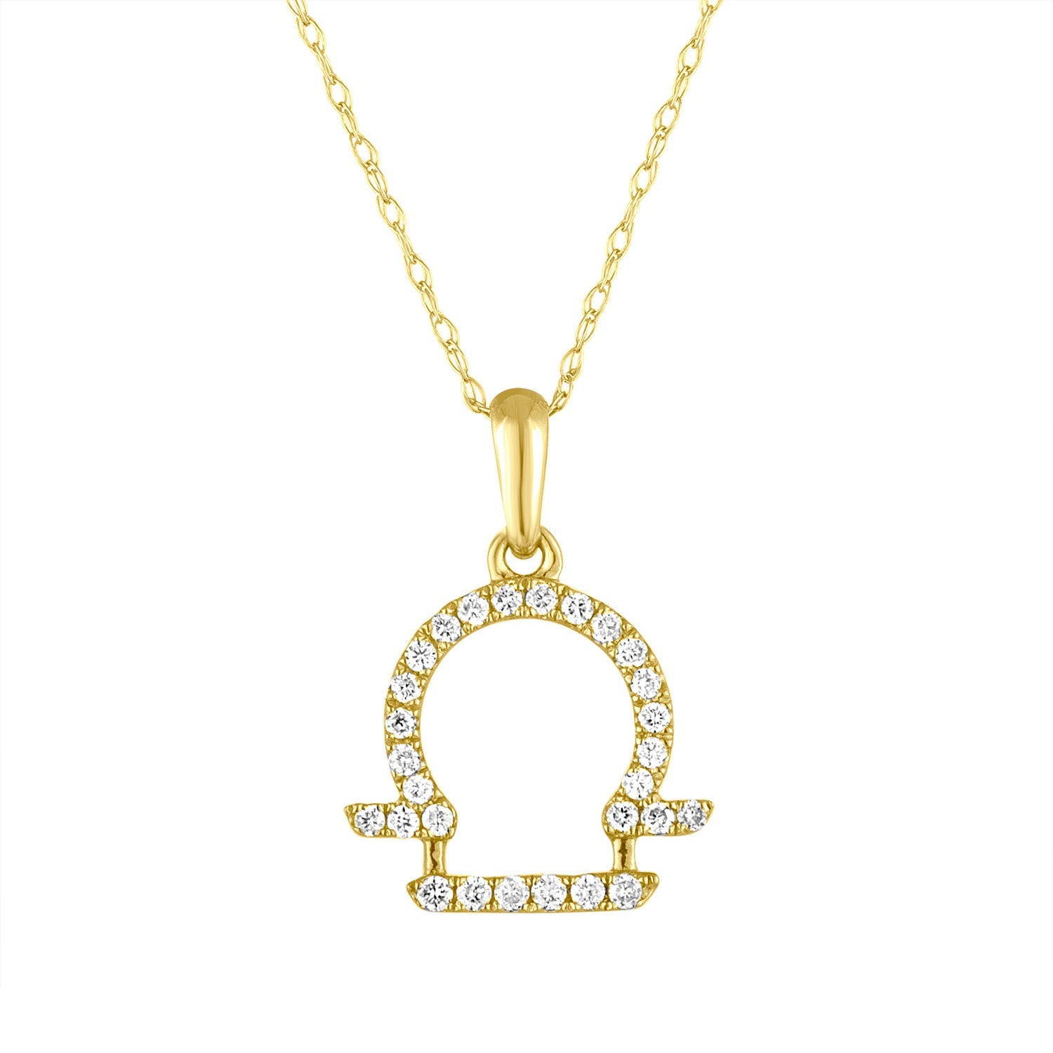 14K Gold Diamond Zodiac Necklace