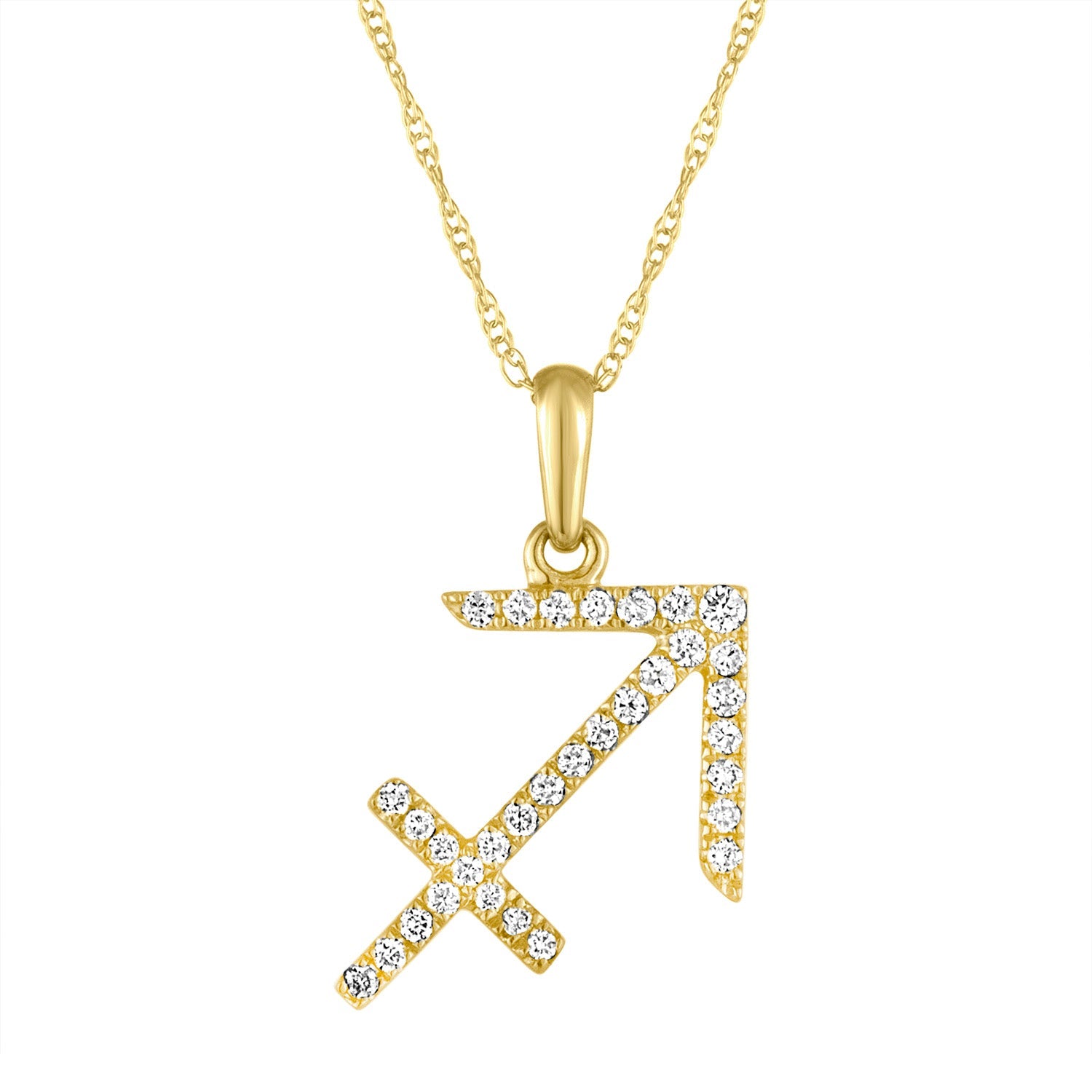 14K Gold Diamond Zodiac Necklace